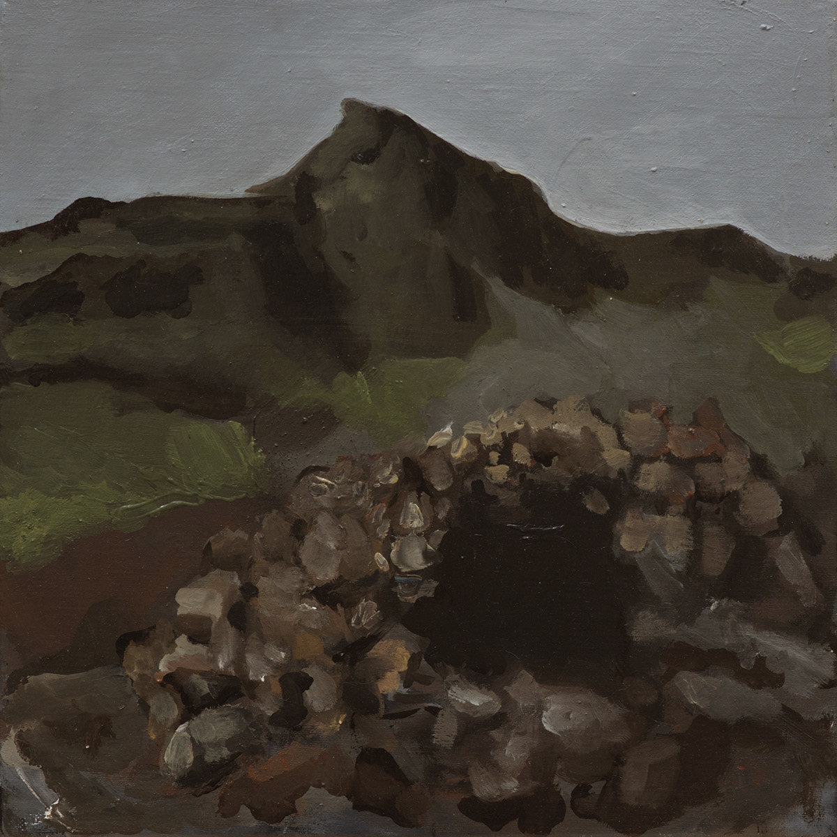 Mound with Mount, 2016, oil on canvas, 30x30 cm