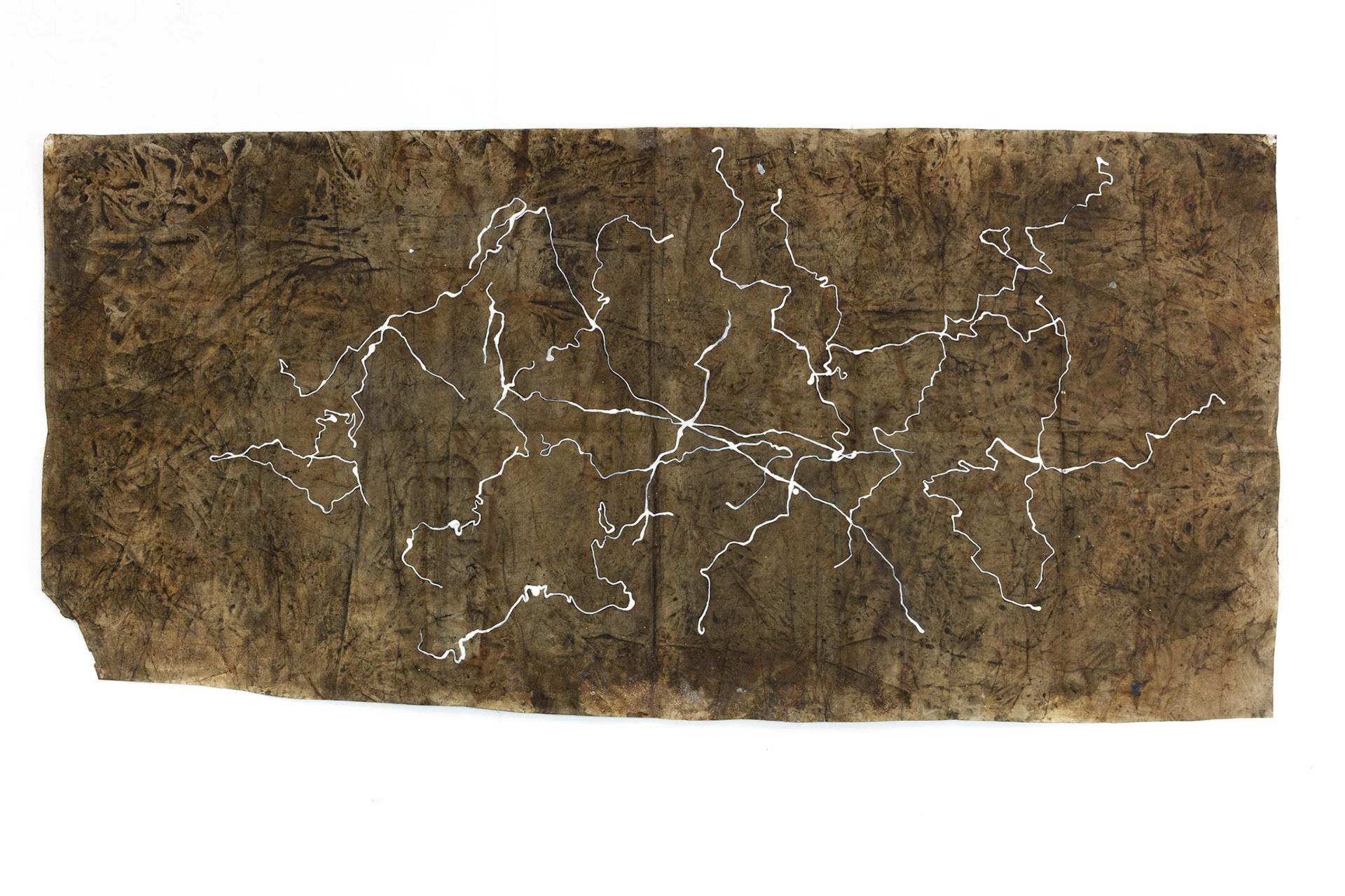 Impossible territory I (Grand Tour 2020), 2020, mixed media on paper, 71x148 cm