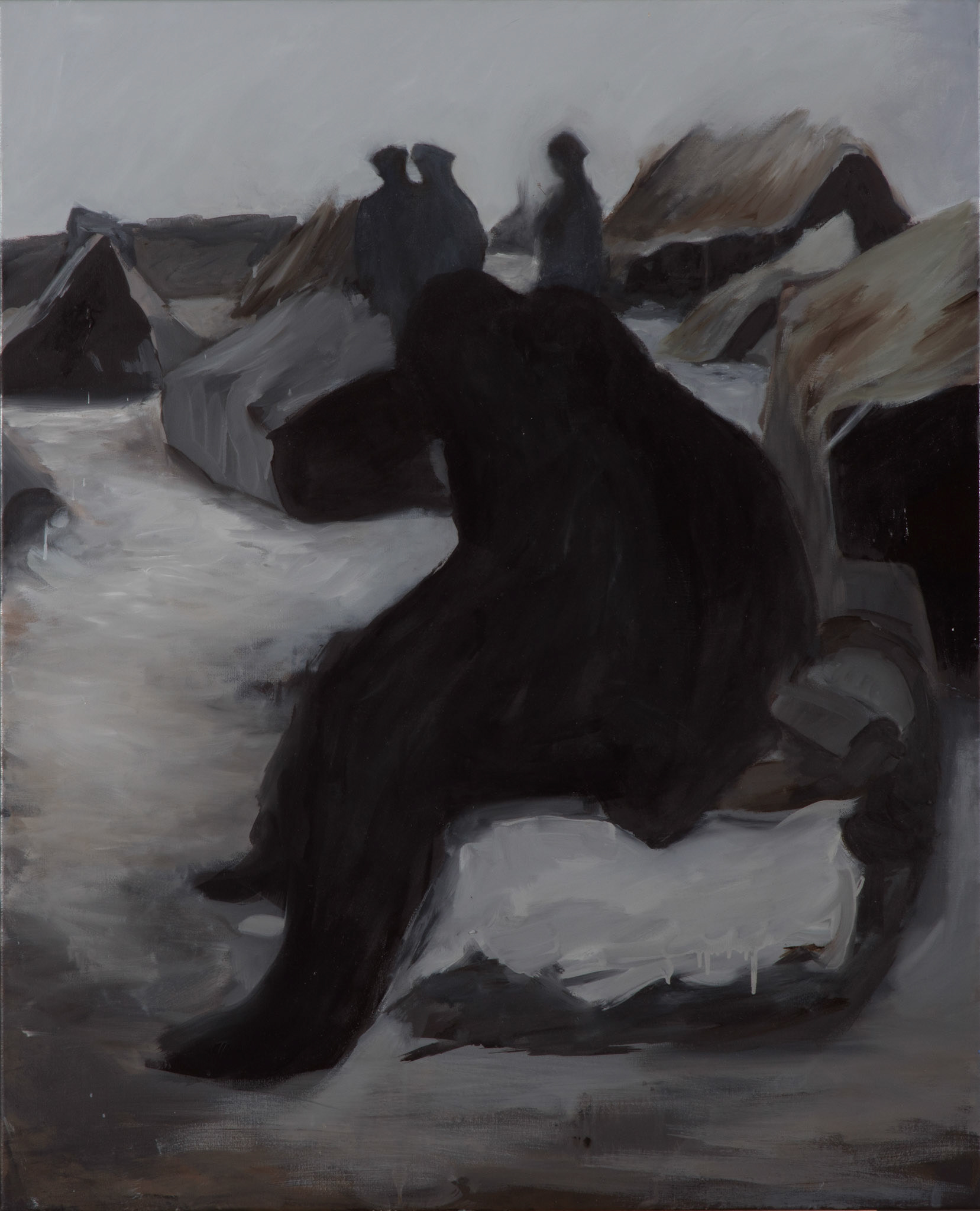 Refugees IX, 2016, oil on canvas, 100x81 cm