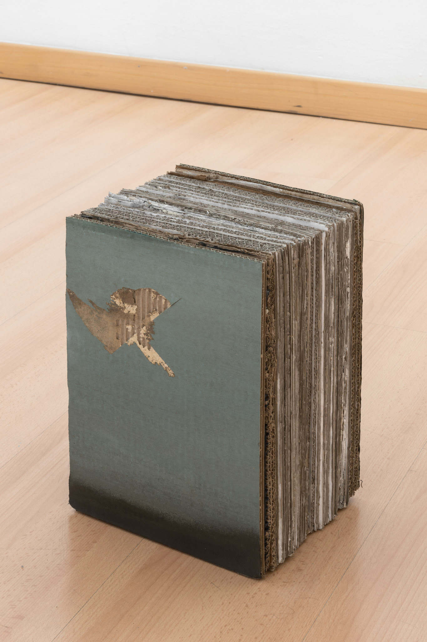 Concetto Spaziale I, 2020, oil on cardboard, 30x22x18.5 cm