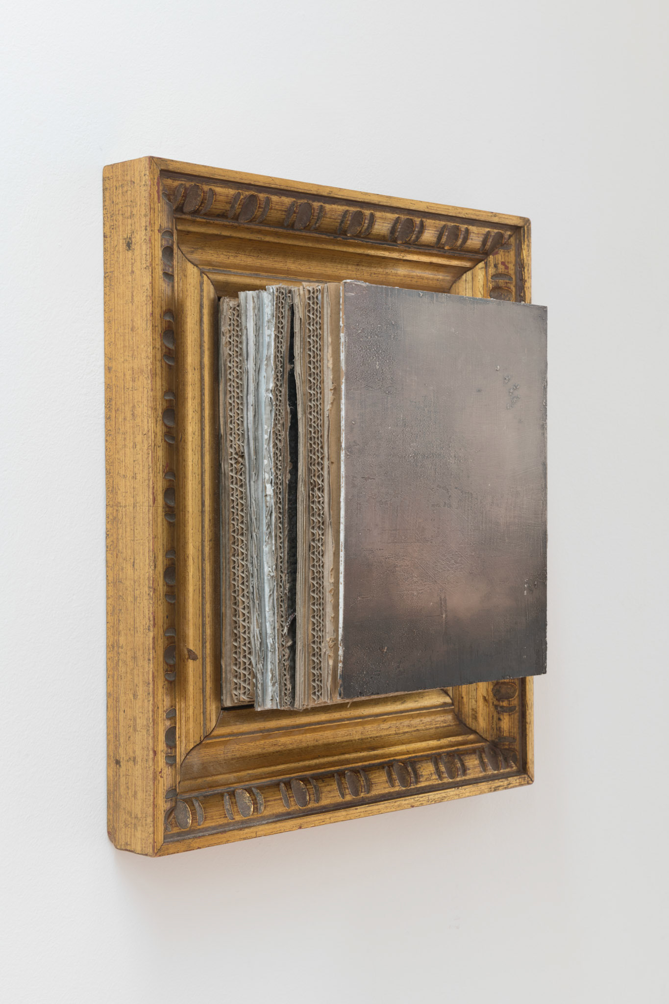 Landscape, 2020, oil on cardboard and frame, 42x35,7x13 cm