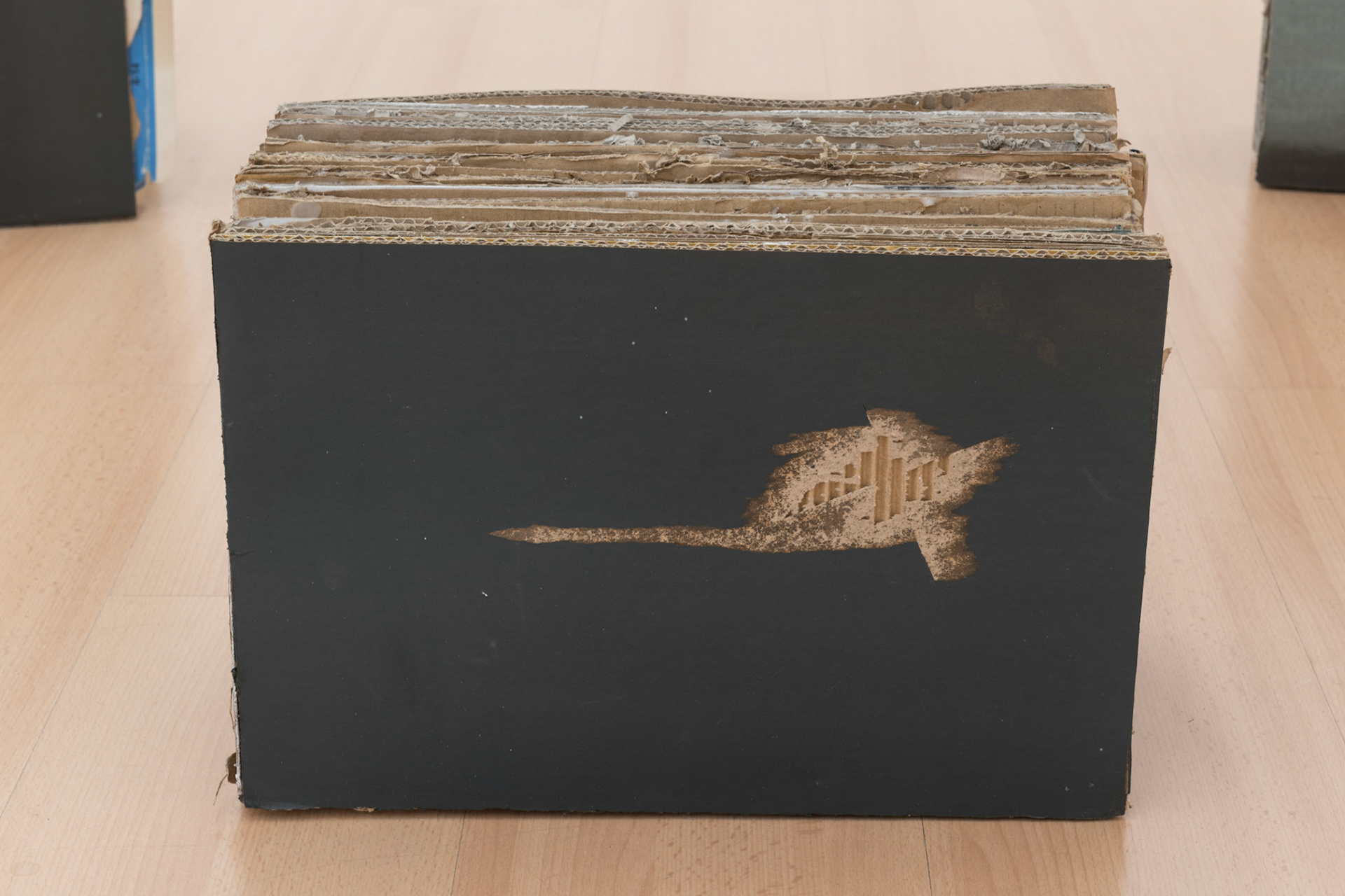 Concetto Spaziale II, 2020, oil on cardboard, 25x37x20 cm