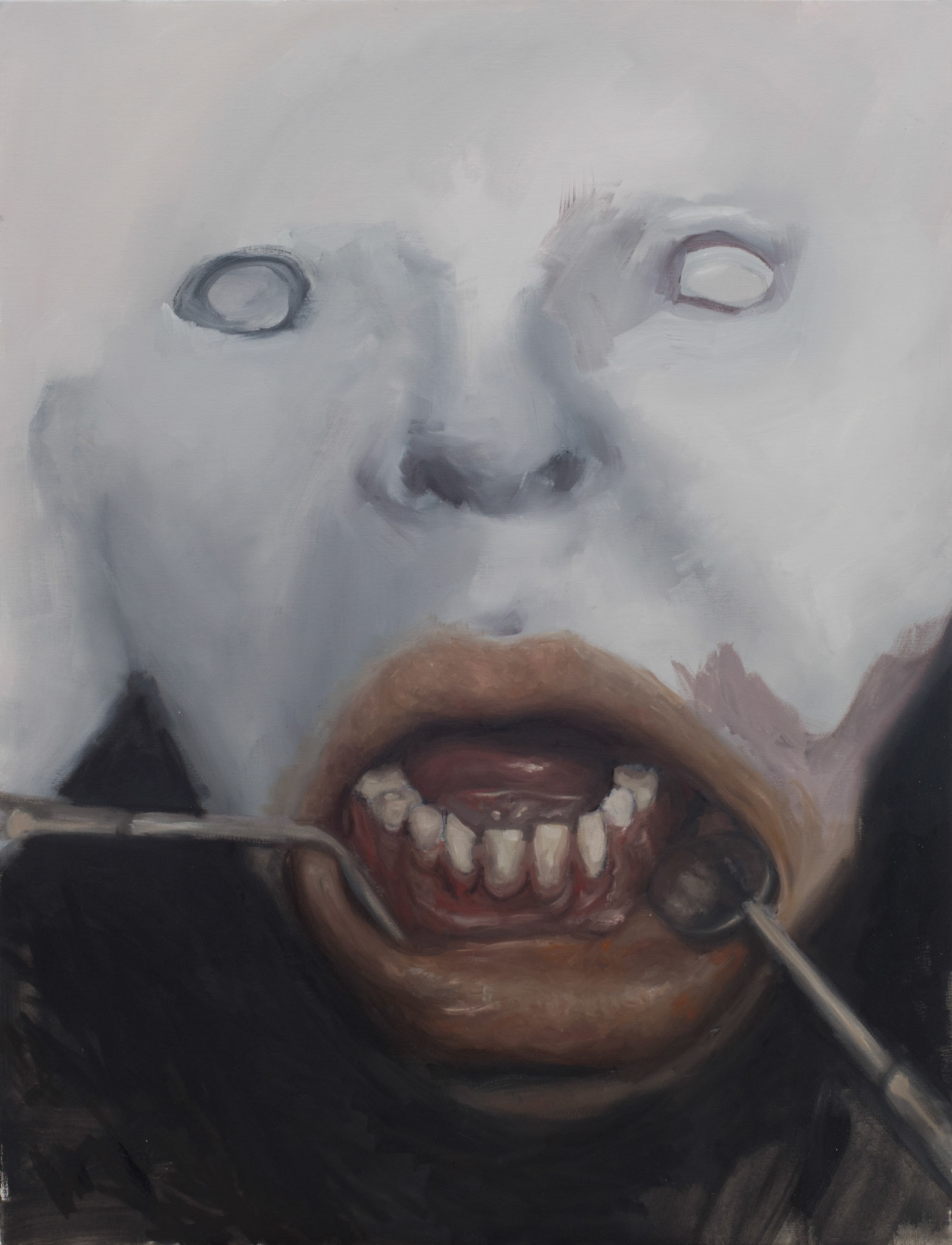 Quality check, 2017, oil on canvas, 117x90 cm