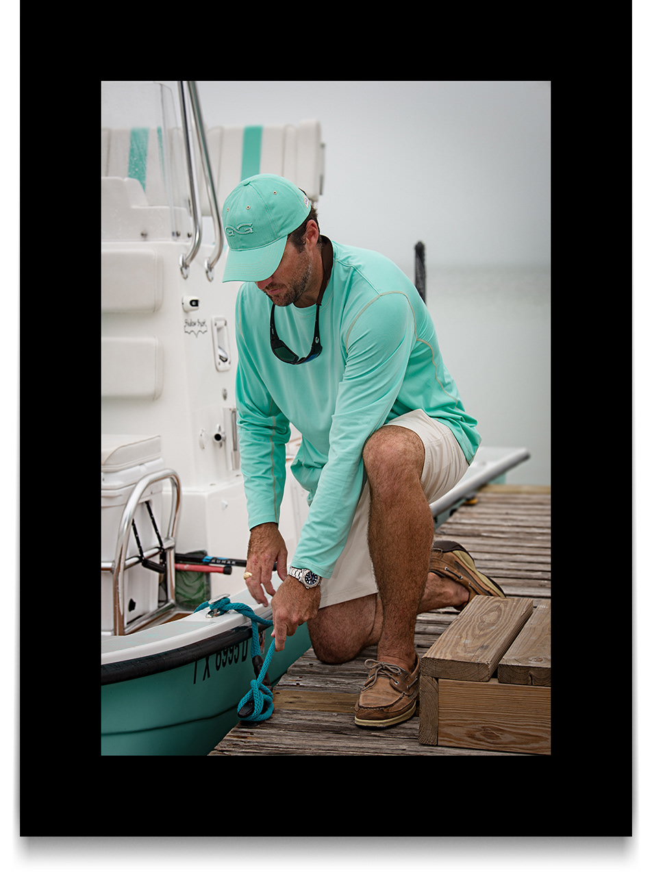 GameGuard Outdoors - Dockside Lifestyle - Model Photography by Ben Gilliand, BGV Agency, bgvisual.com