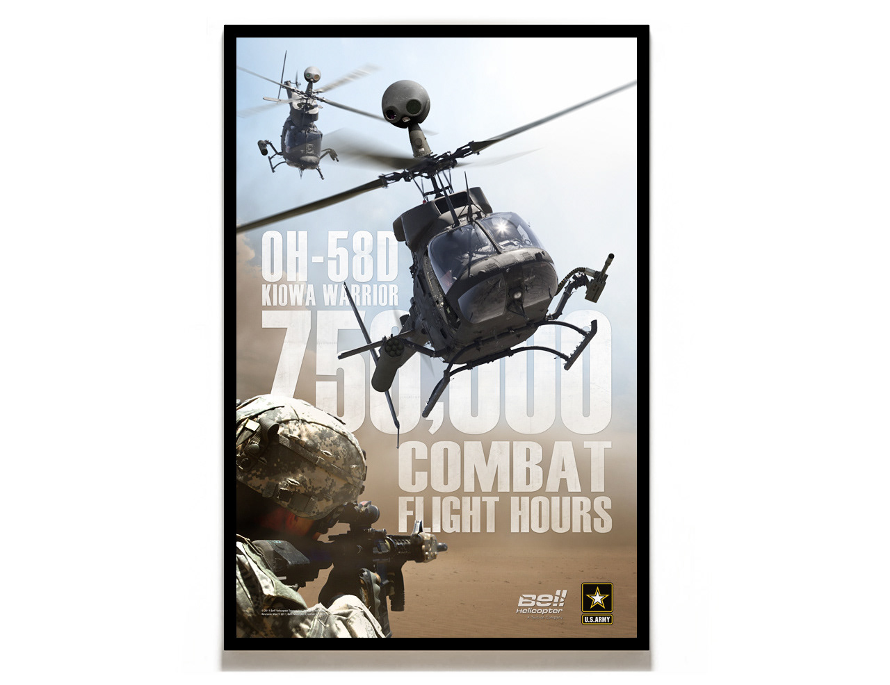 Bell Helicopter OH-58D Kiowa Warrior 750,000 Combat Flight Hours Poster by Creative DirectorBell Helicopter AH-1Z We Made it Beautiful Poster by Creative Director: Ben Gilliand, BGV Agency, bgvisual.com