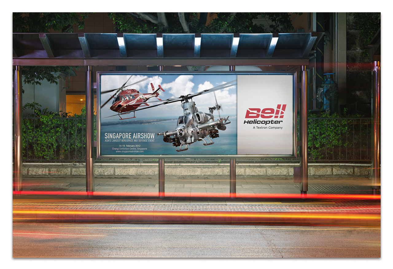 Bell Helicopter Trade Show Billboard, Advertising Design by: Ben Gilliand, BGV Agency, bgvisual.com