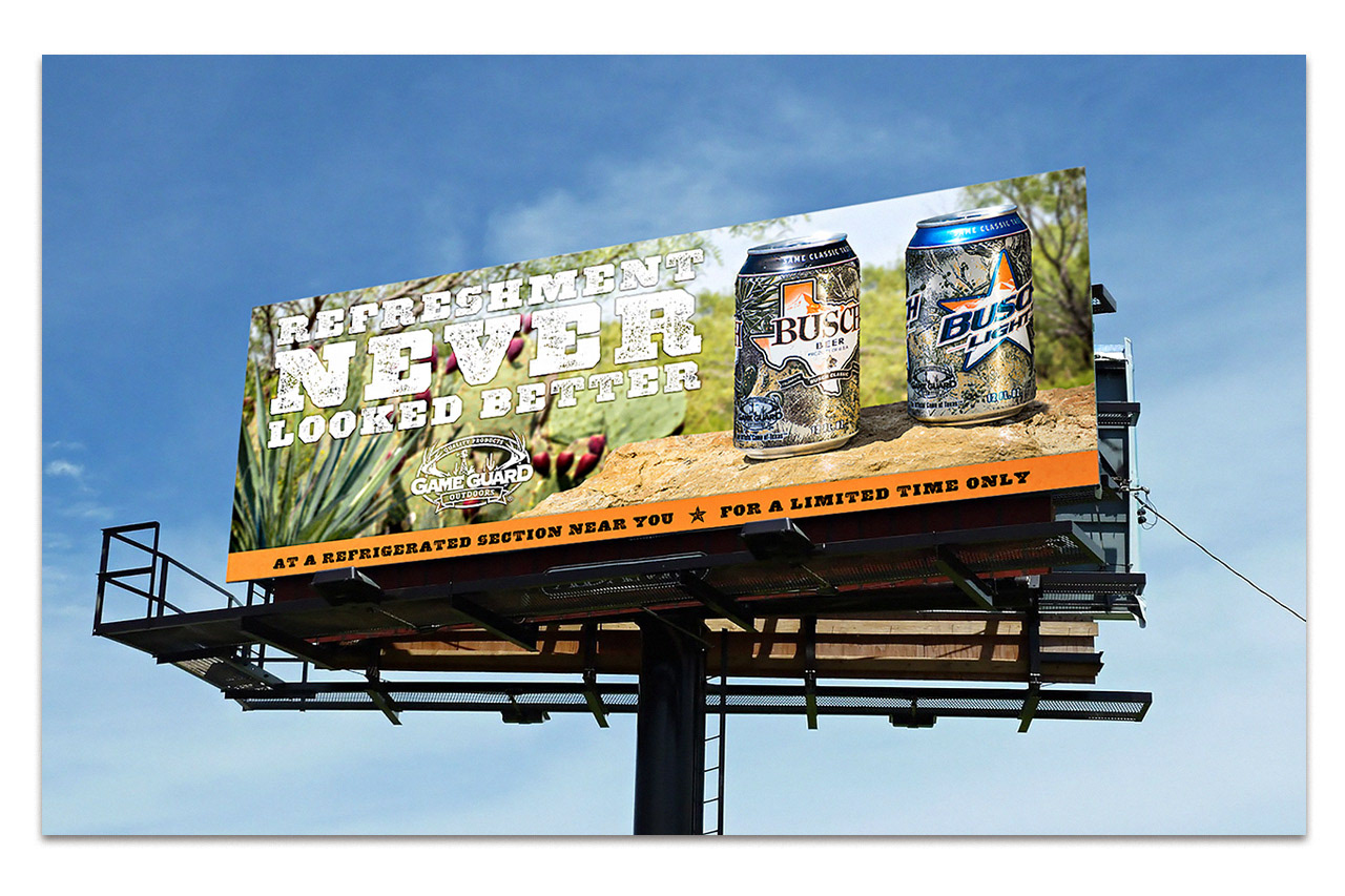 Busch Beer Outdoor Ad / Billboard, Advertising Design by: Ben Gilliand, BGV Agency, bgvisual.com