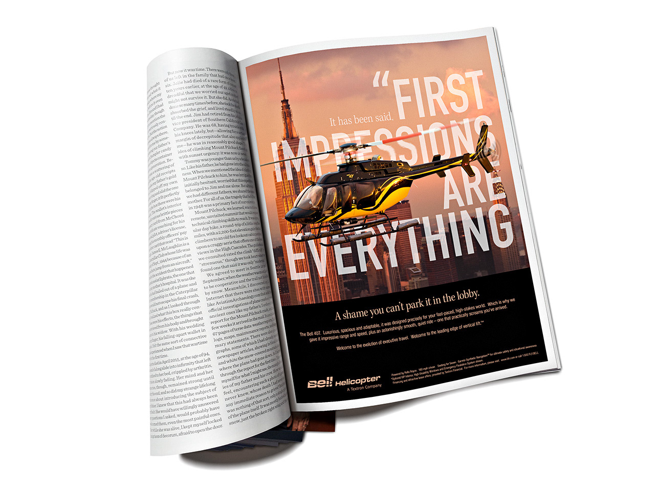 Bell Helicopter 407, Advertising Design by: Ben Gilliand, BGV Agency, bgvisual.com