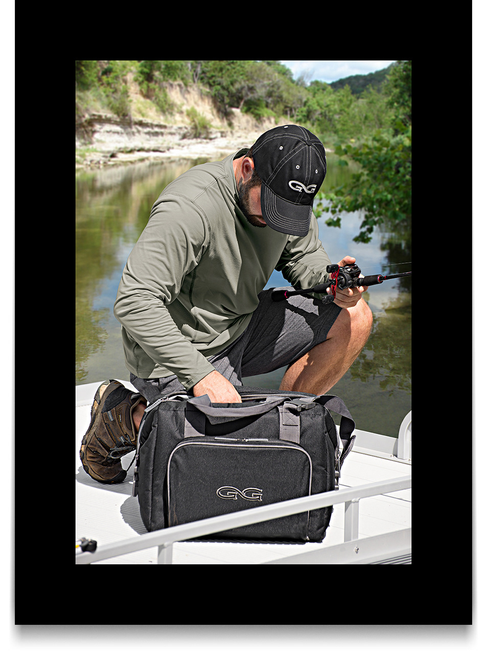GameGuard Outdoors - Texas River Fishing - Model Photography by Ben Gilliand, BGV Agency, bgvisual.com