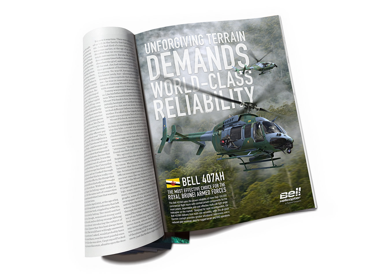 Bell Helicopter 407GT Ad Illustration, Advertising Design by: Ben Gilliand, BGV Agency, bgvisual.com