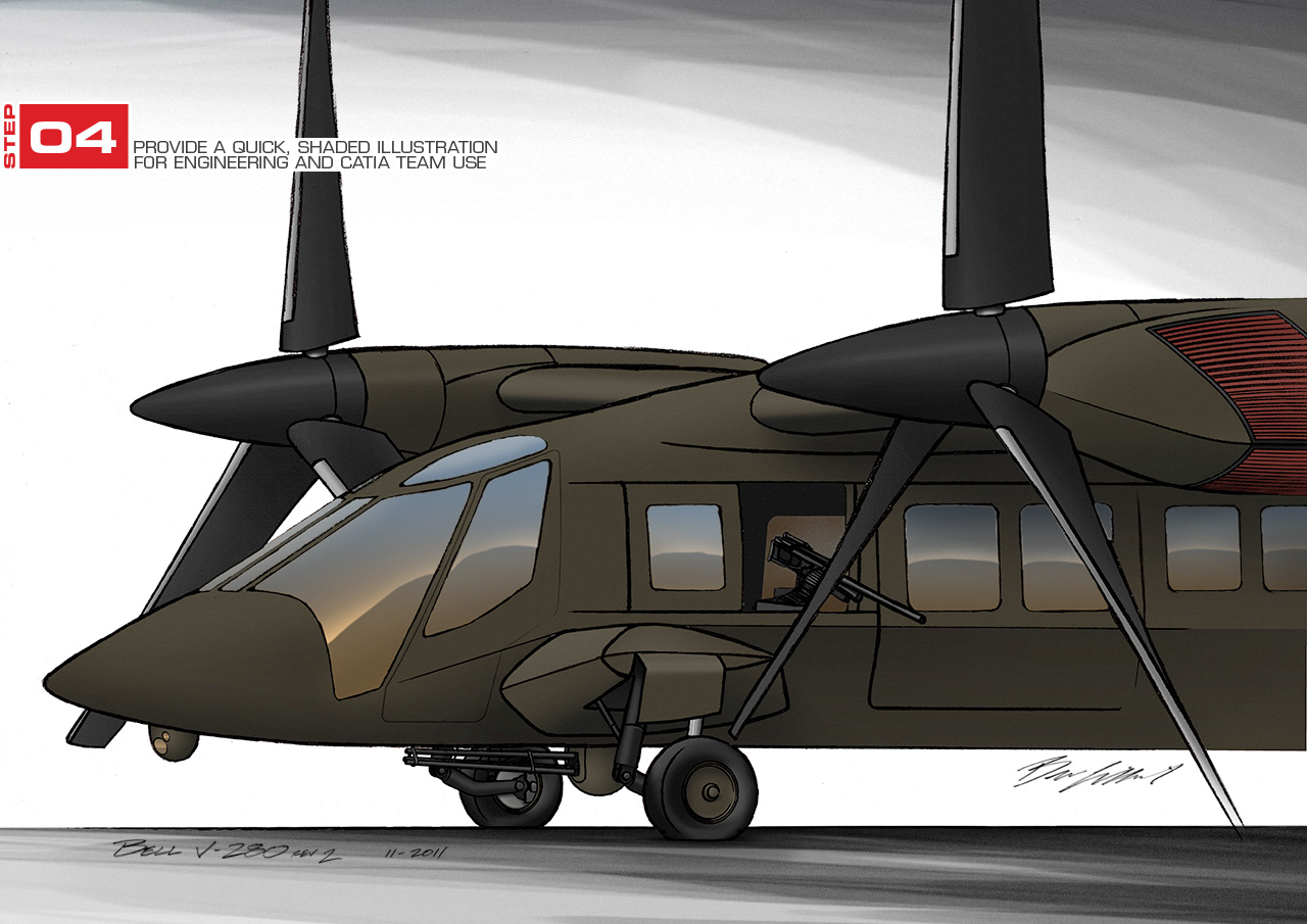 Bell V-280 Industrial Design v2 Shaded 2011 by Creative Director: Ben Gilliand, BGV Agency, bgvisual.com