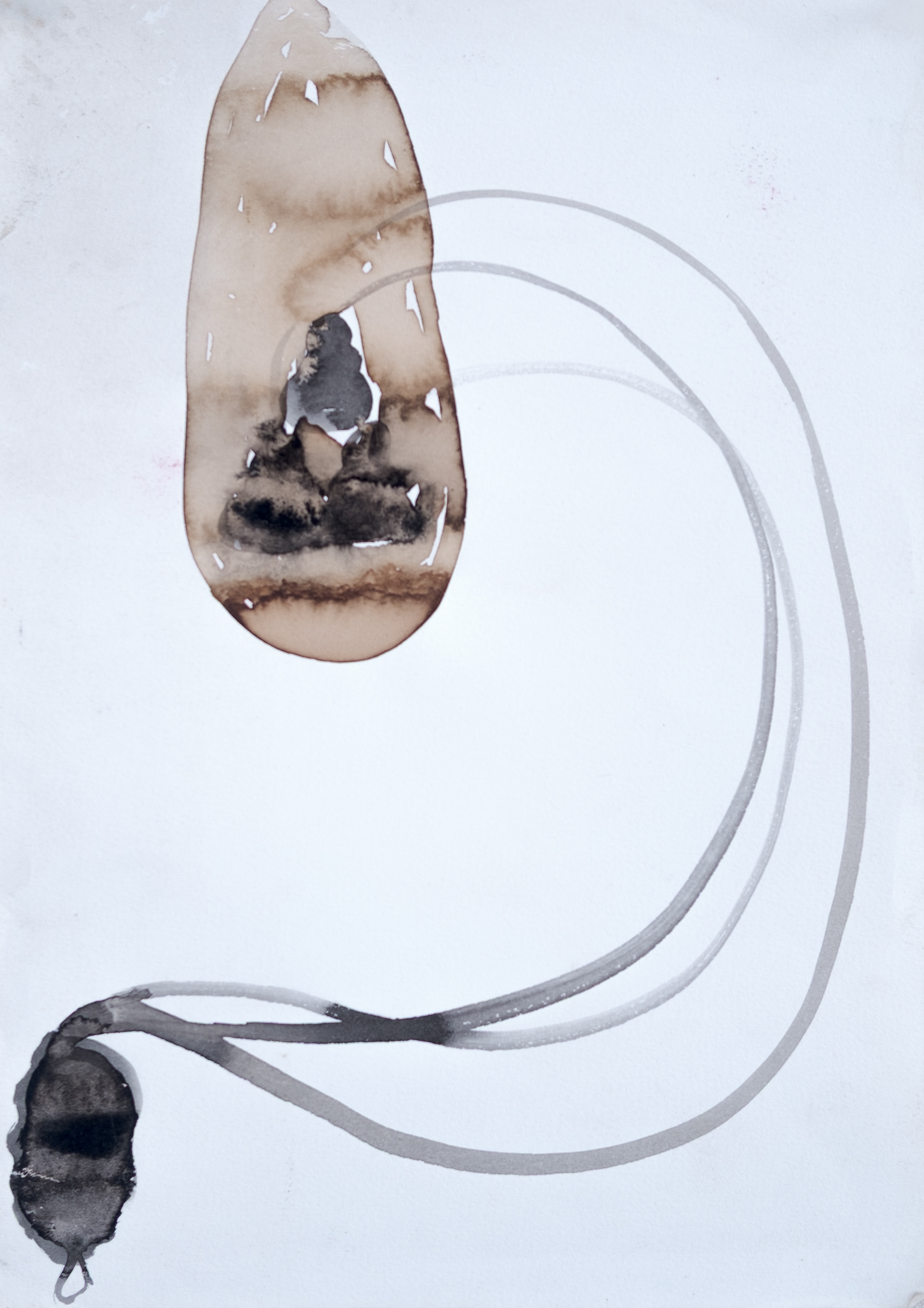 "Alchemical processes III", 1993,  |  Mixed media on paper  |  14" x 10"