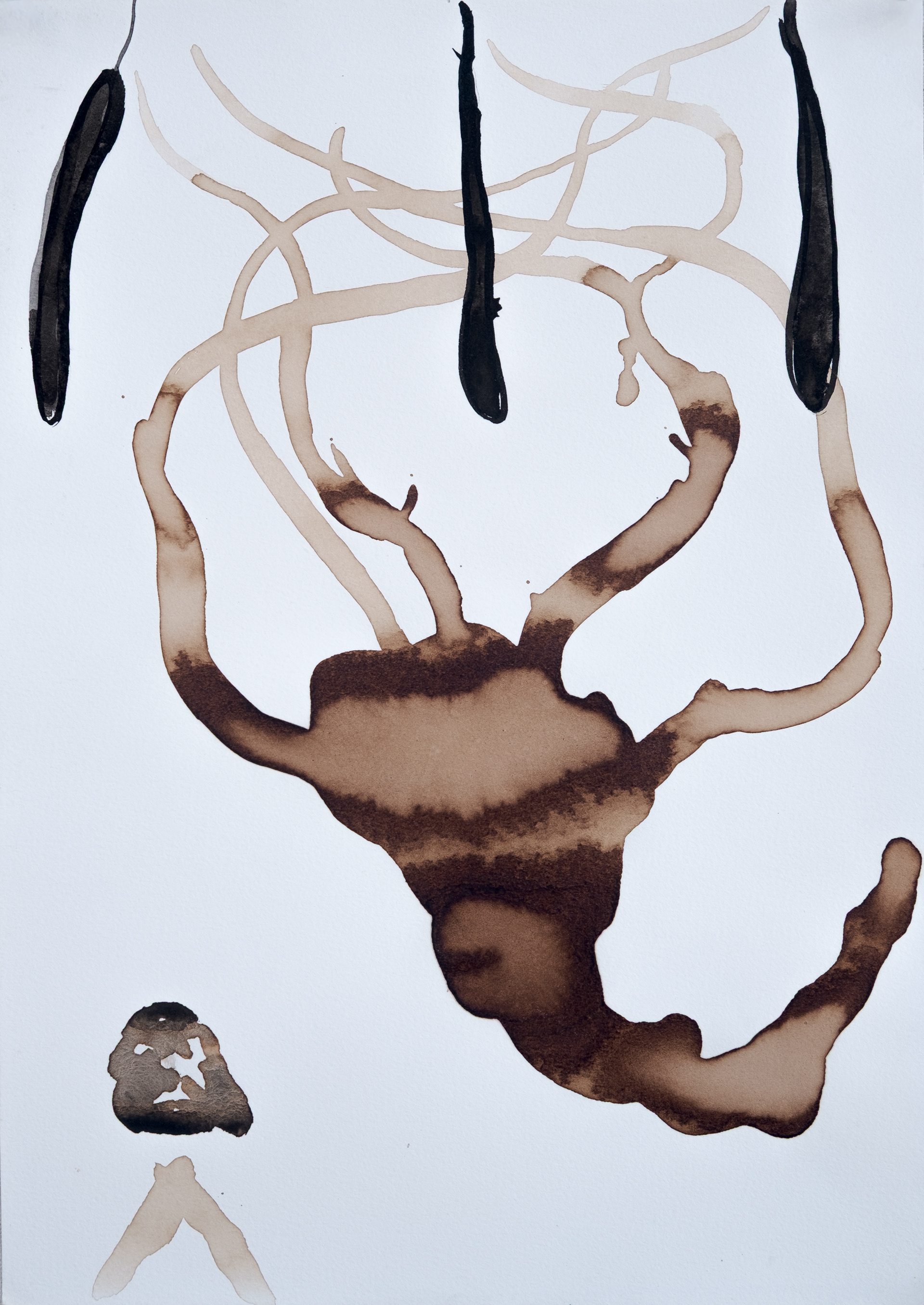 "Alchemical processes VII", 1993  |  Mixed media on paper  |  14" x 10"