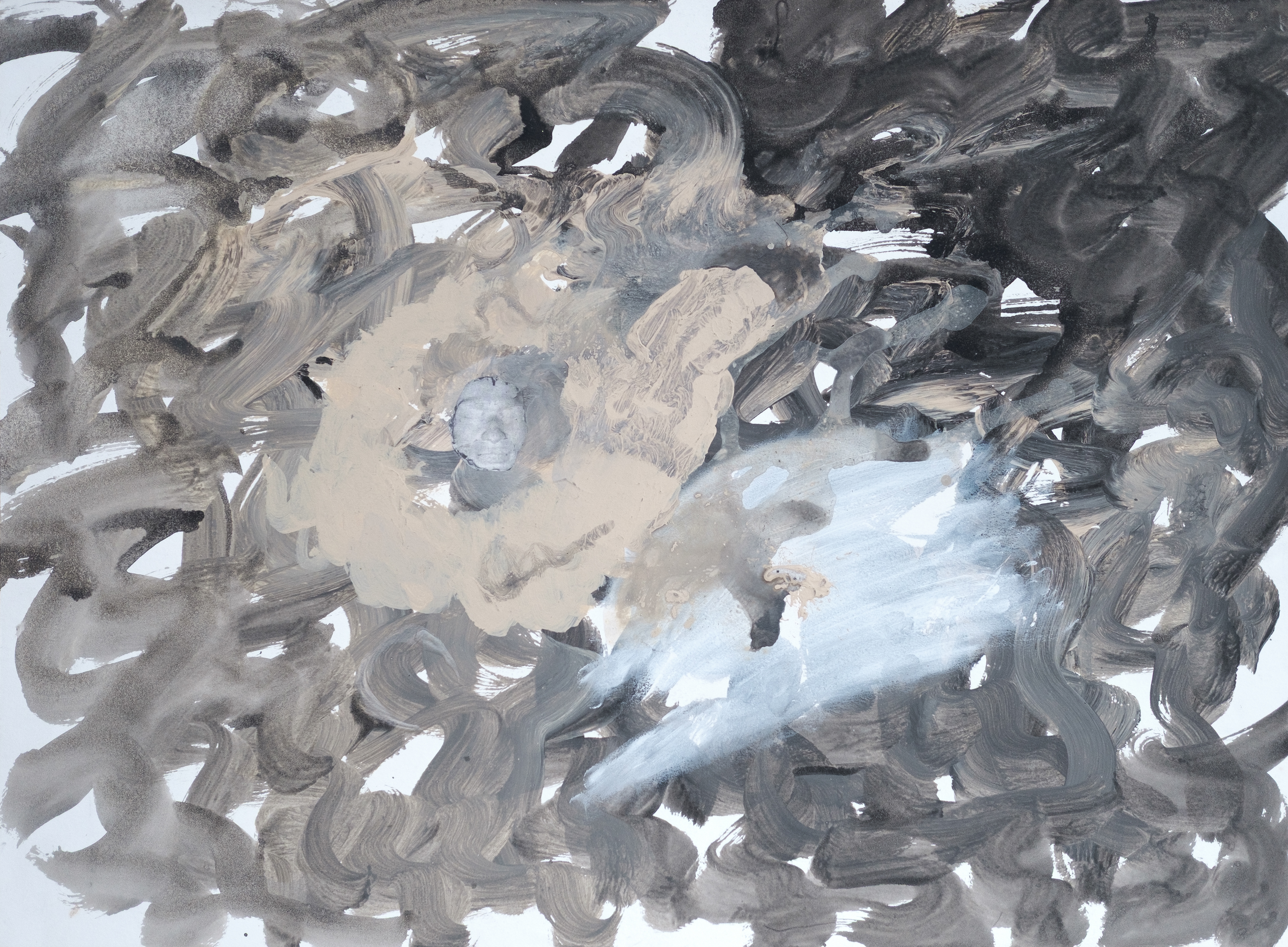 Untitled, 2011 | Acrylic, collage and graphite on paper | 22.5" x 30"