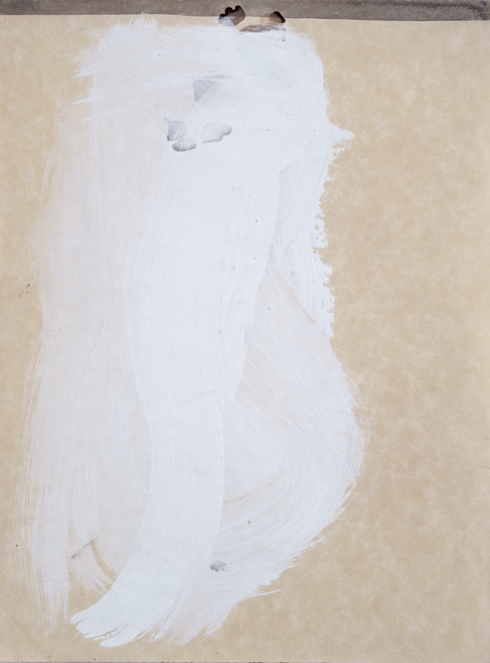 "White flame", 1992  Mixed media on paper 12" x 8"