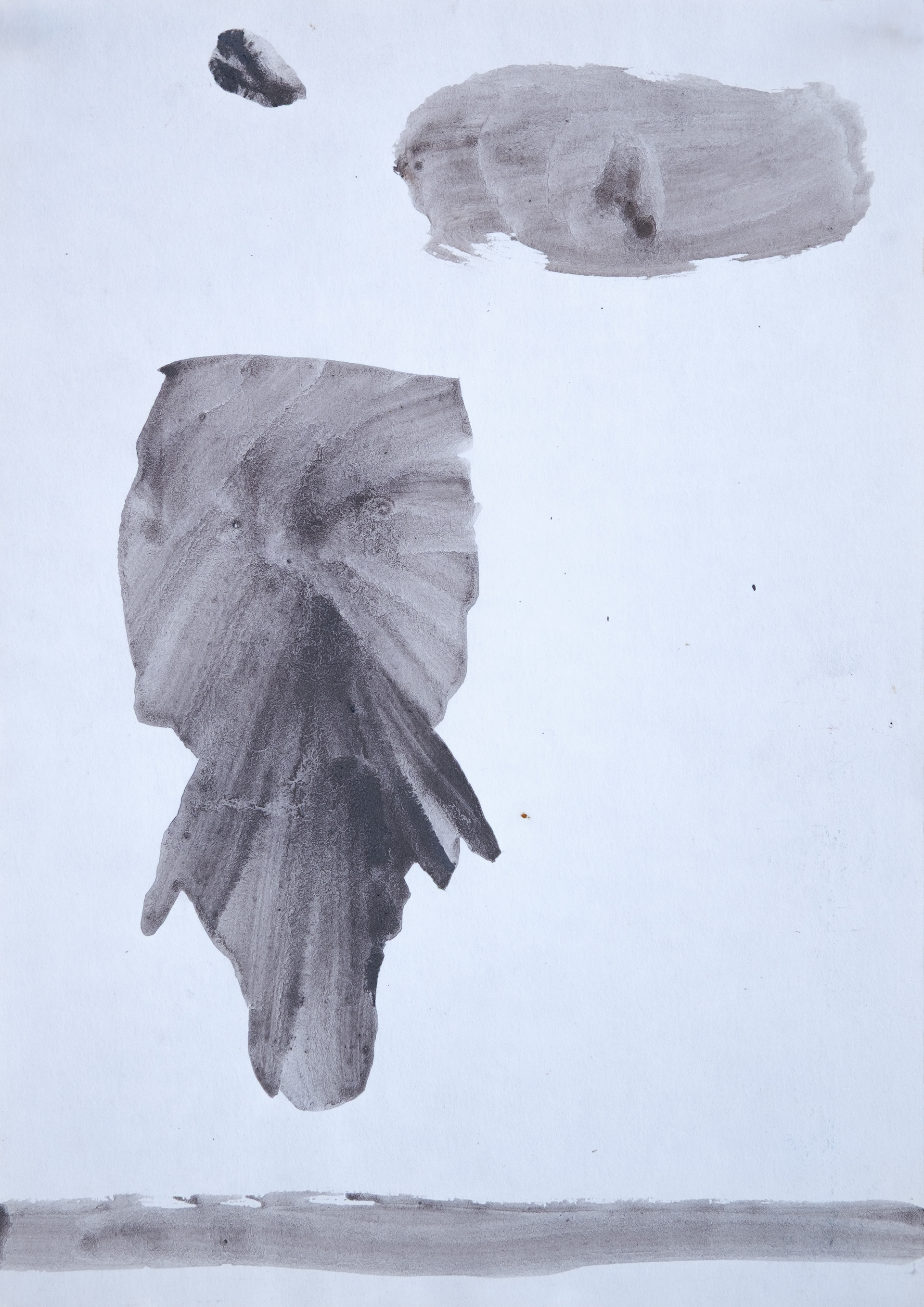 "Reaching heaven", 1993  Acrylic on paper 11.5" x 8"