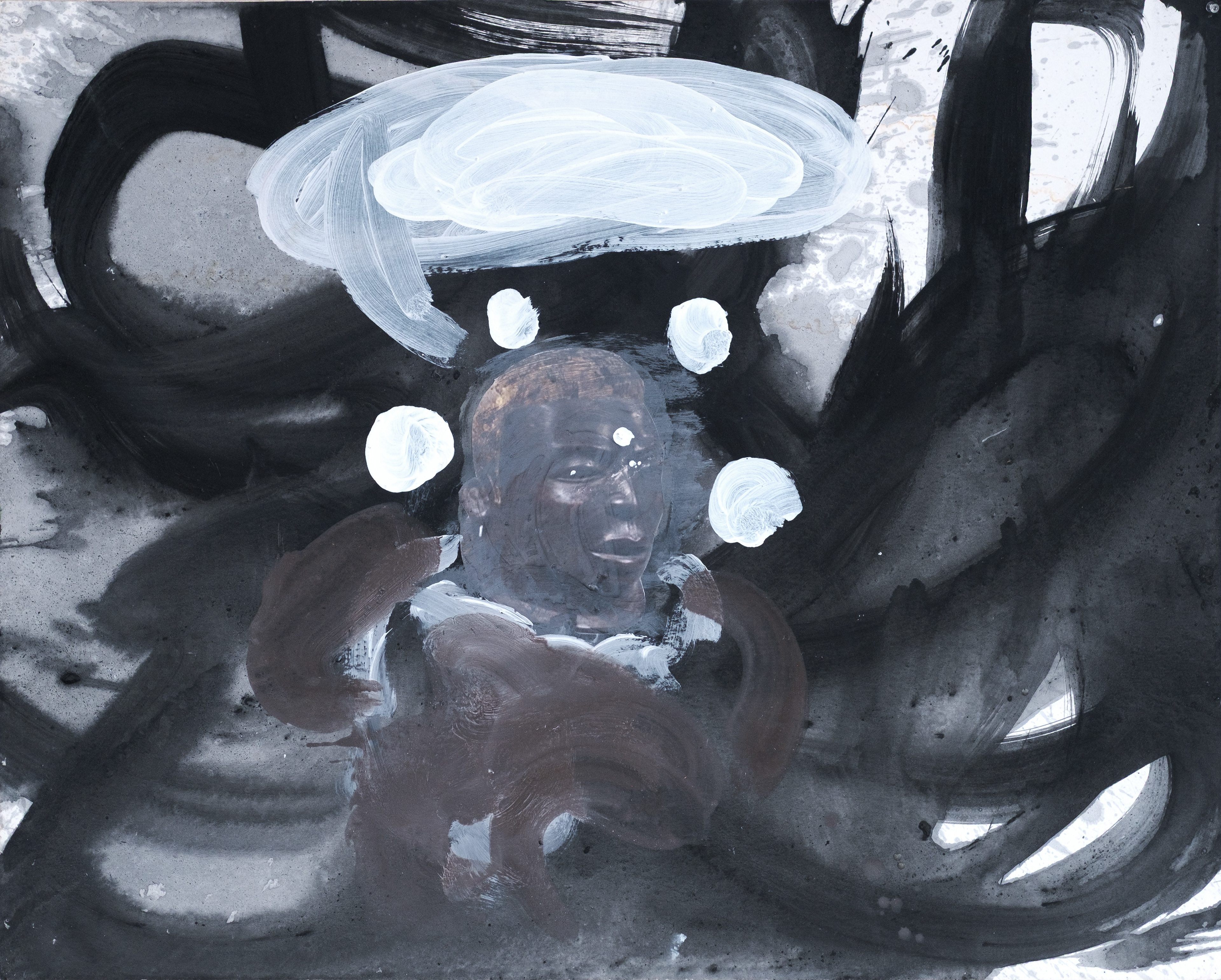 "Somewhere V", 2022 | Acrylic and collage on cardboard | 32.5" x 40"