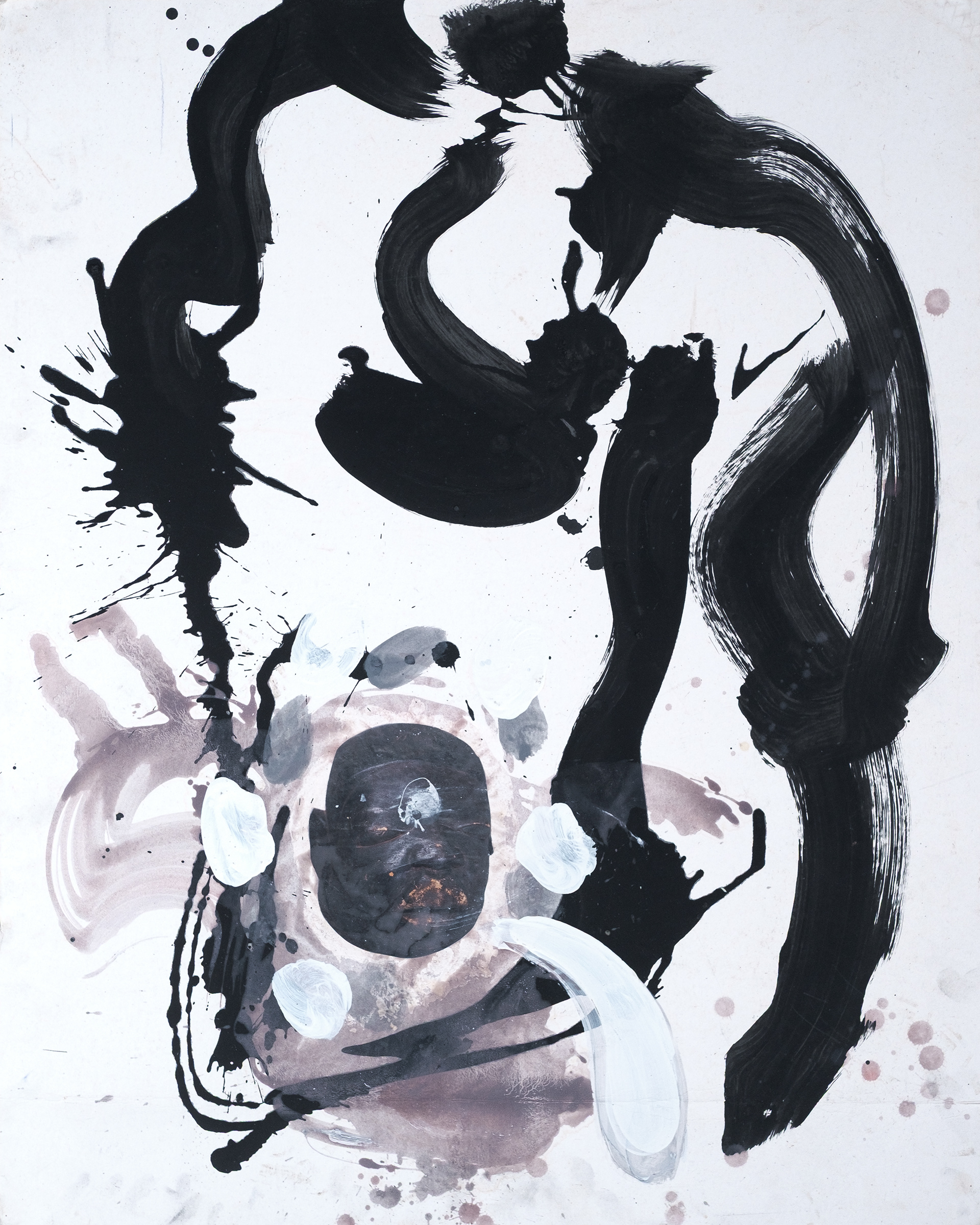 "Somewhere IV", 2022 | Acrylic and collage on cardboard | 32.5" x 40"