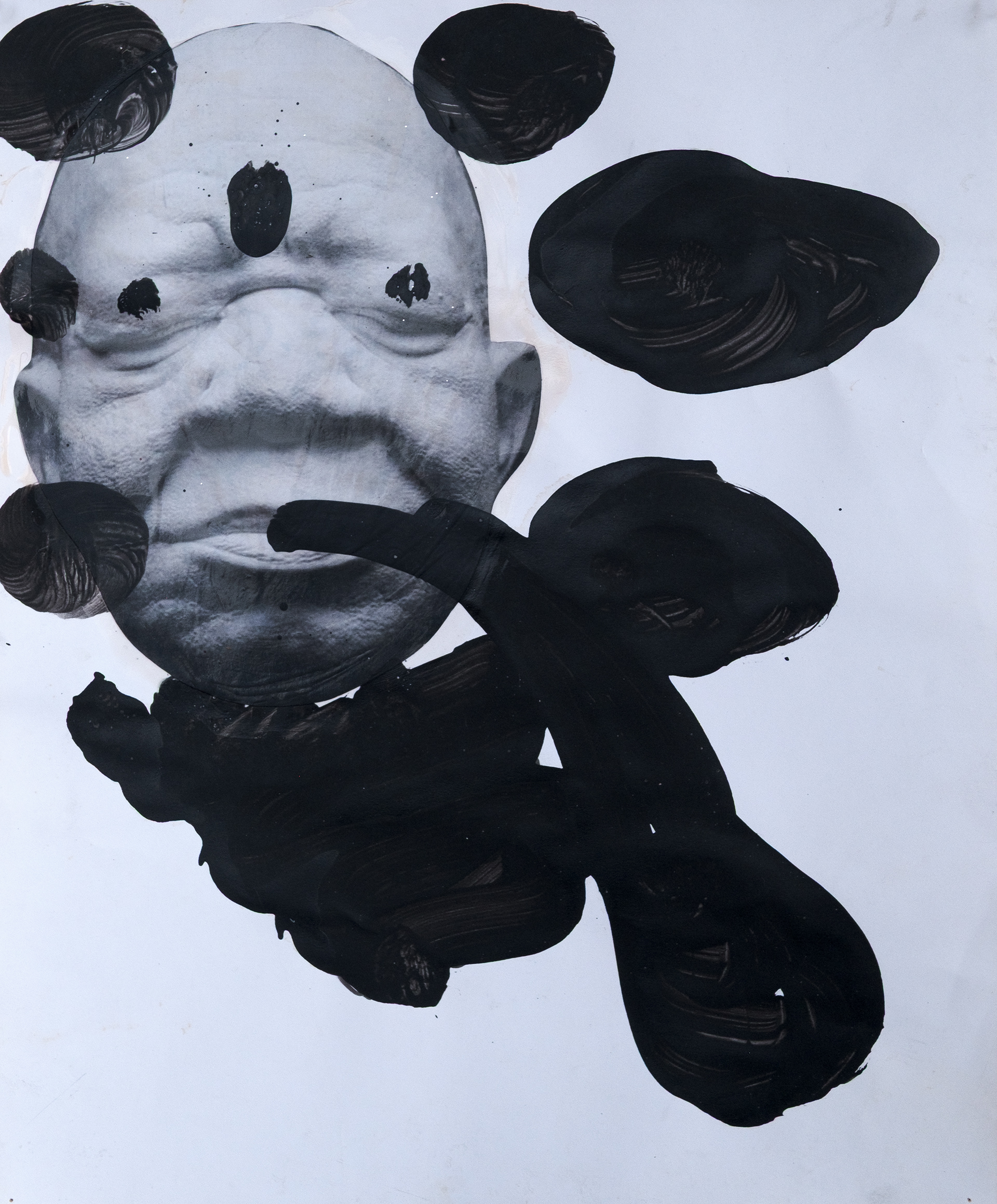 Retired musician, 2020  |  Mixed media  |  22" x 18"