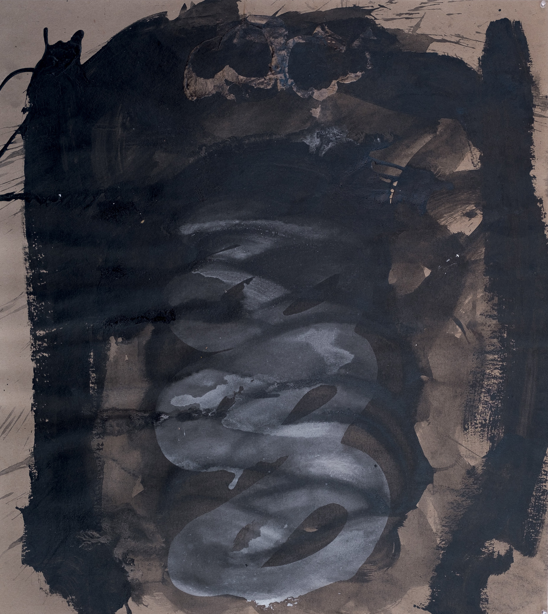 "I will meet you down there", 2020  |  Mixed media on paper  |  35" x 39"