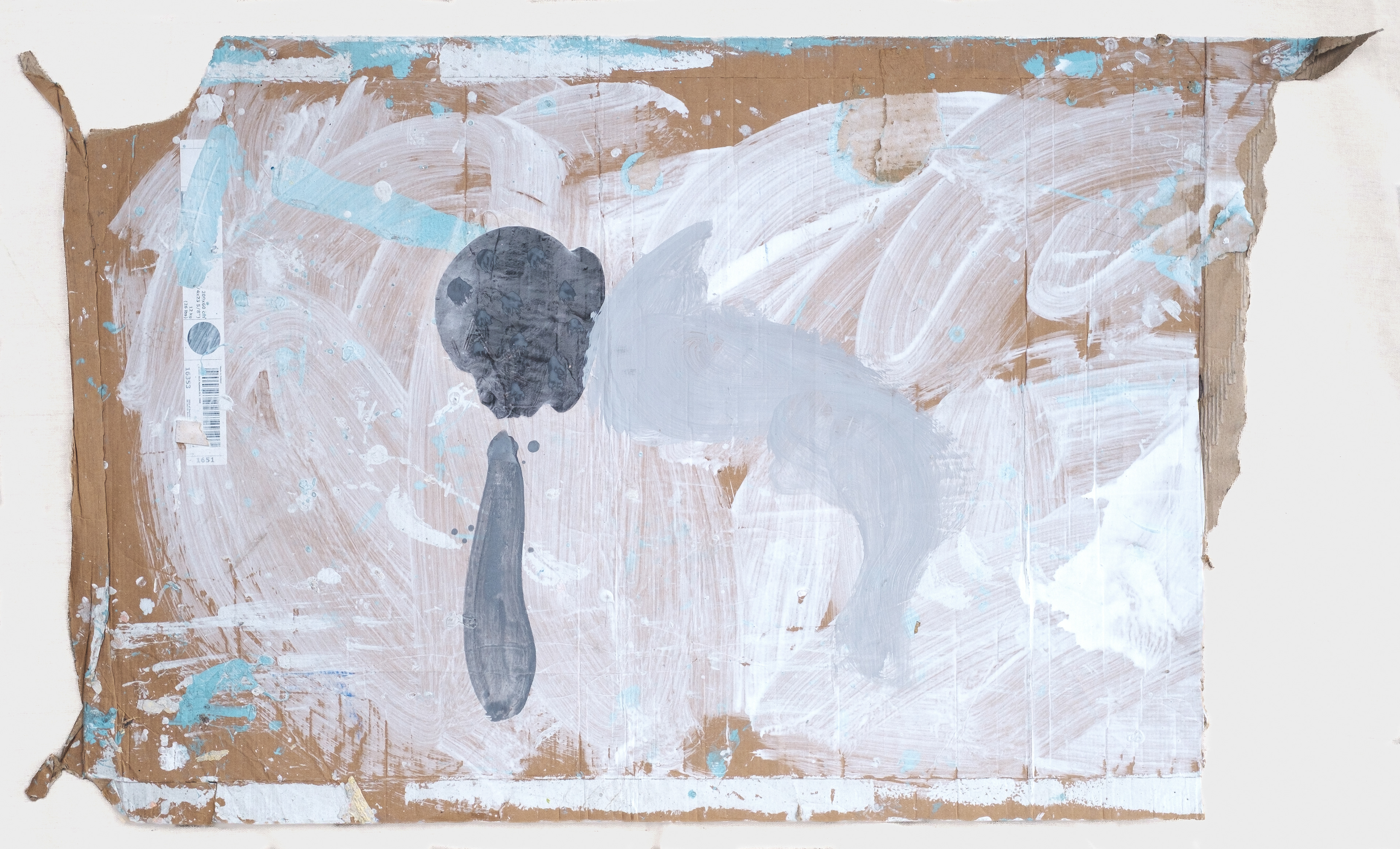 "Somewhere II", 2022 | Acrylic and collage on cardboard | 26.5" x 40"