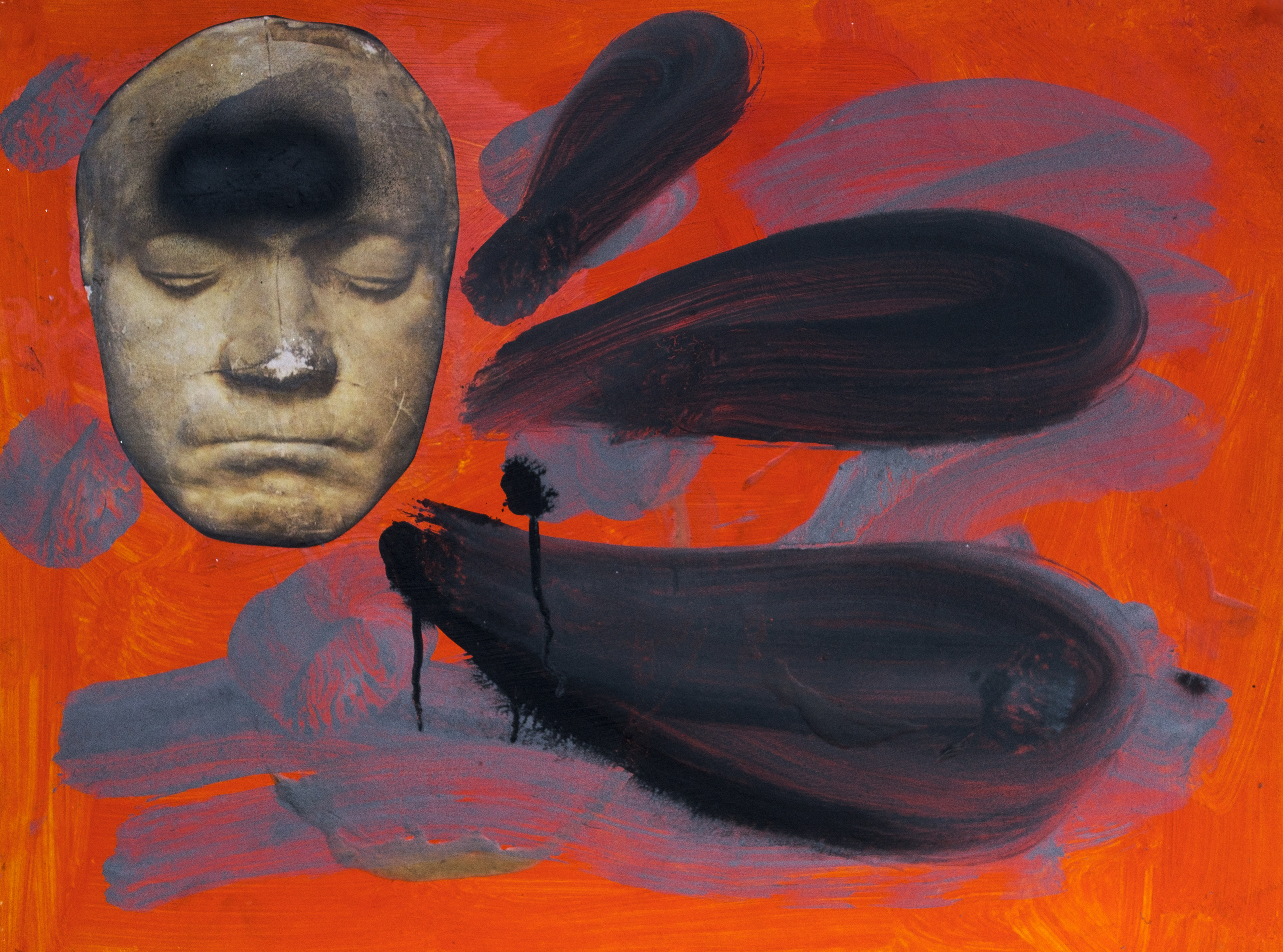 Not yet 2, 2020  |  Mixed media  |  18" x 24"