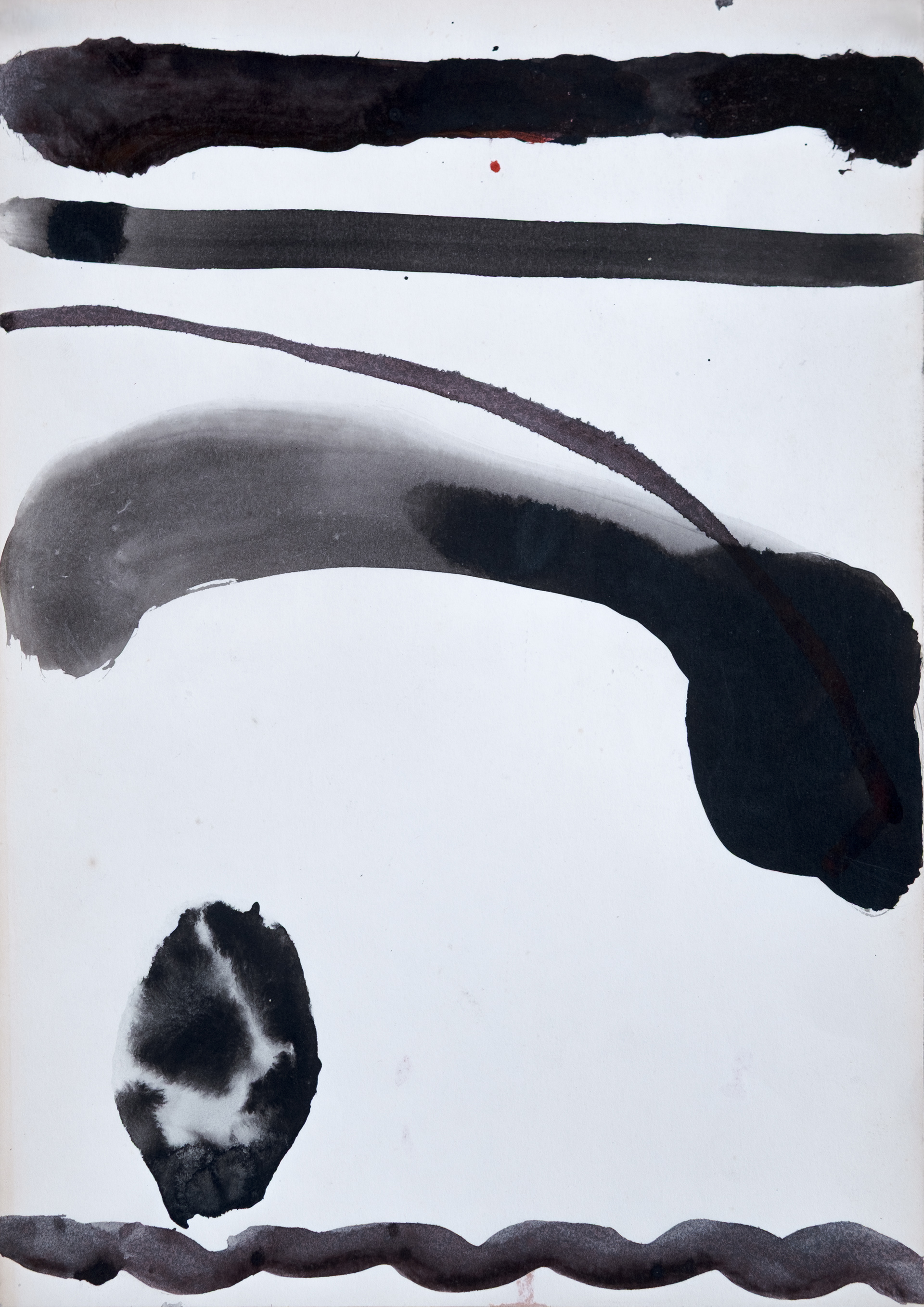 "In heaven", 1993  Ink on paper 1.5" x 8"