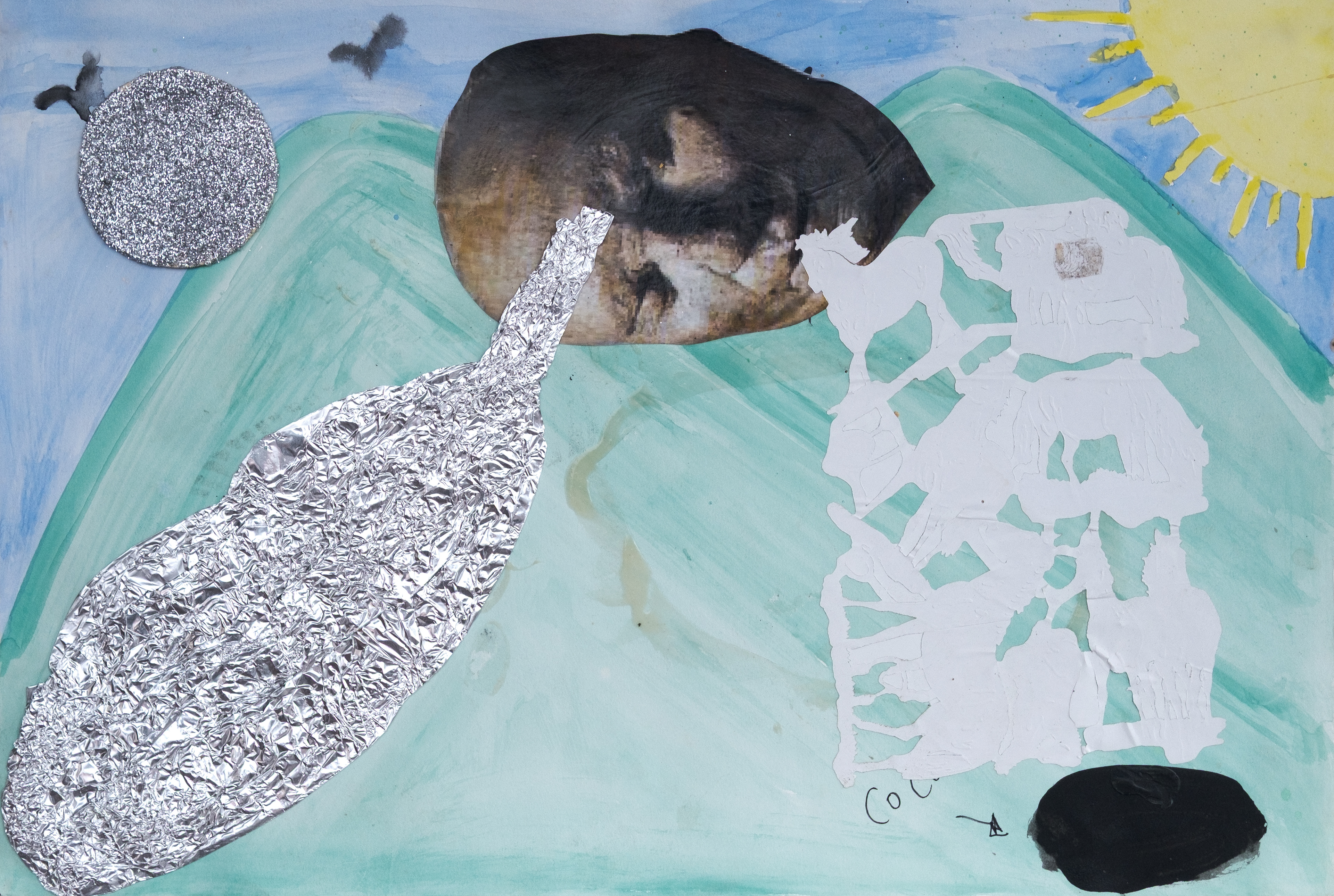 Little horses, 2020  |  Mixed media  |  15" x 22"