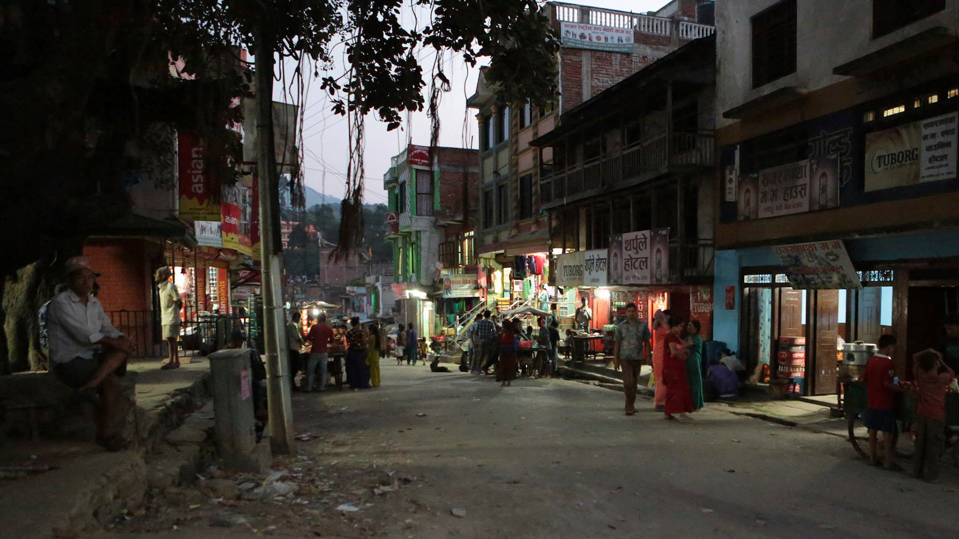 Dhading Besi at night