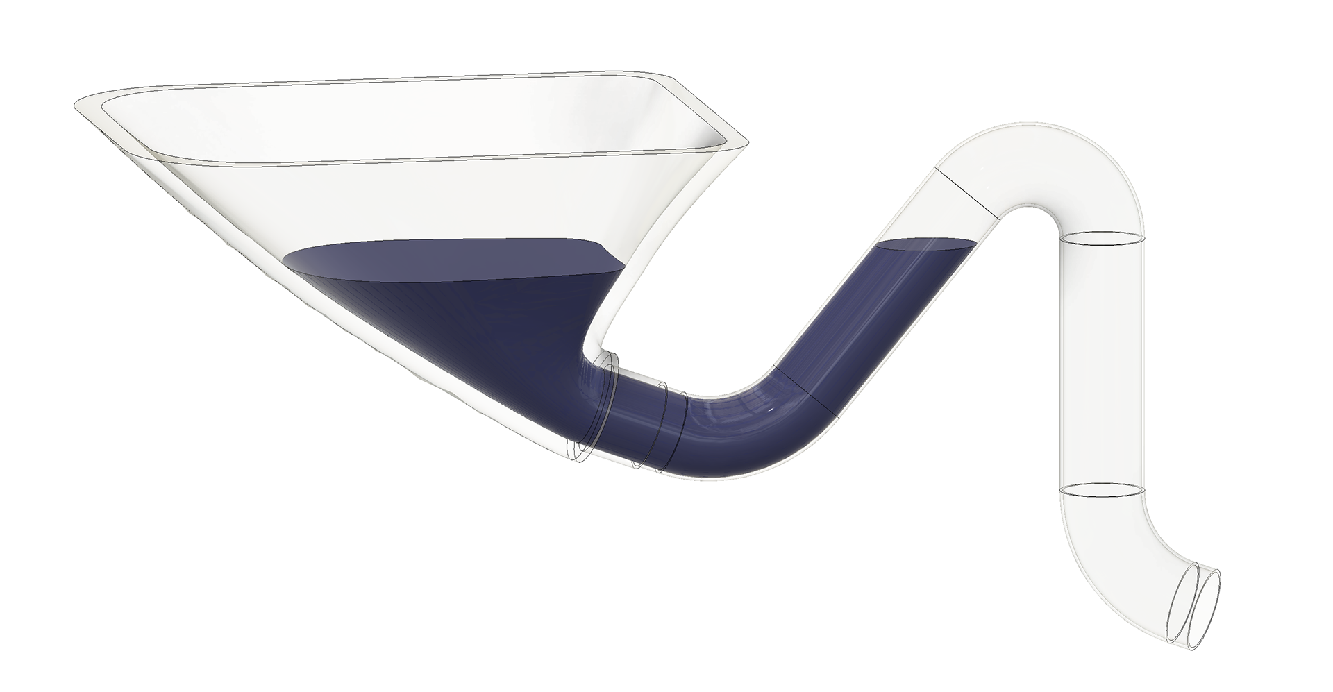 Water trap visualization containing 1.8 liters.