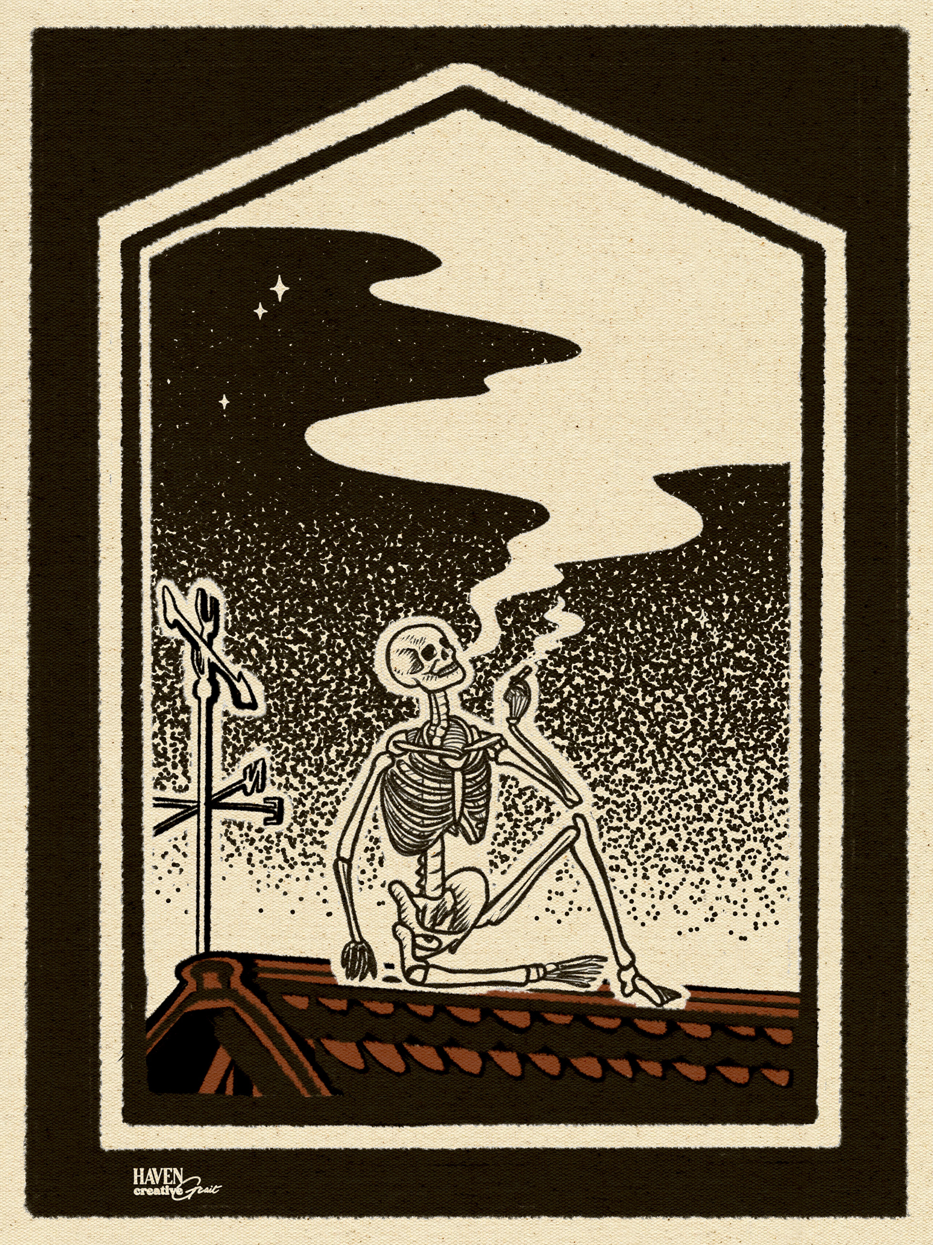 Inktober prompt: Roof