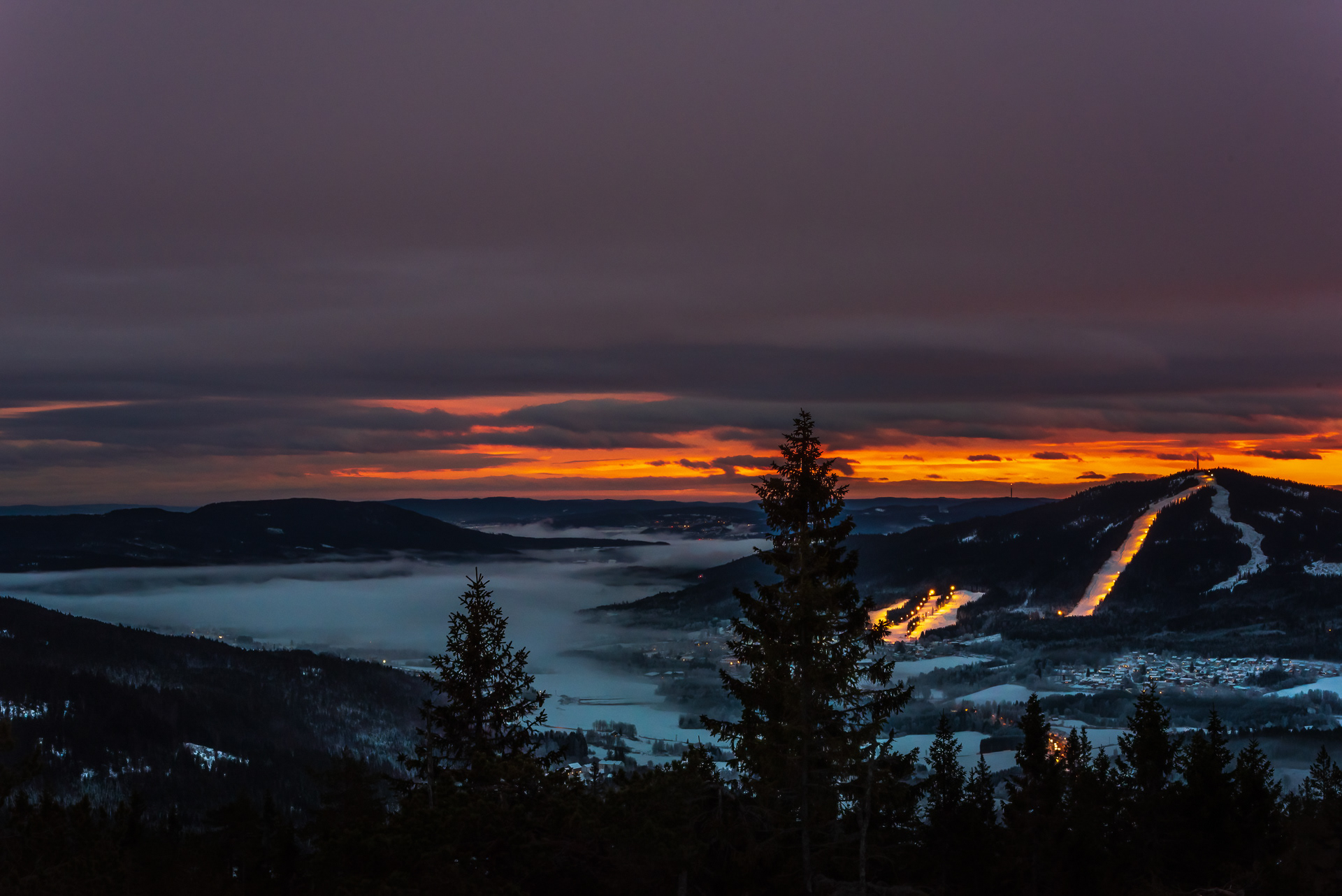 Sunset - Varingskollen, Nittedal, Norway