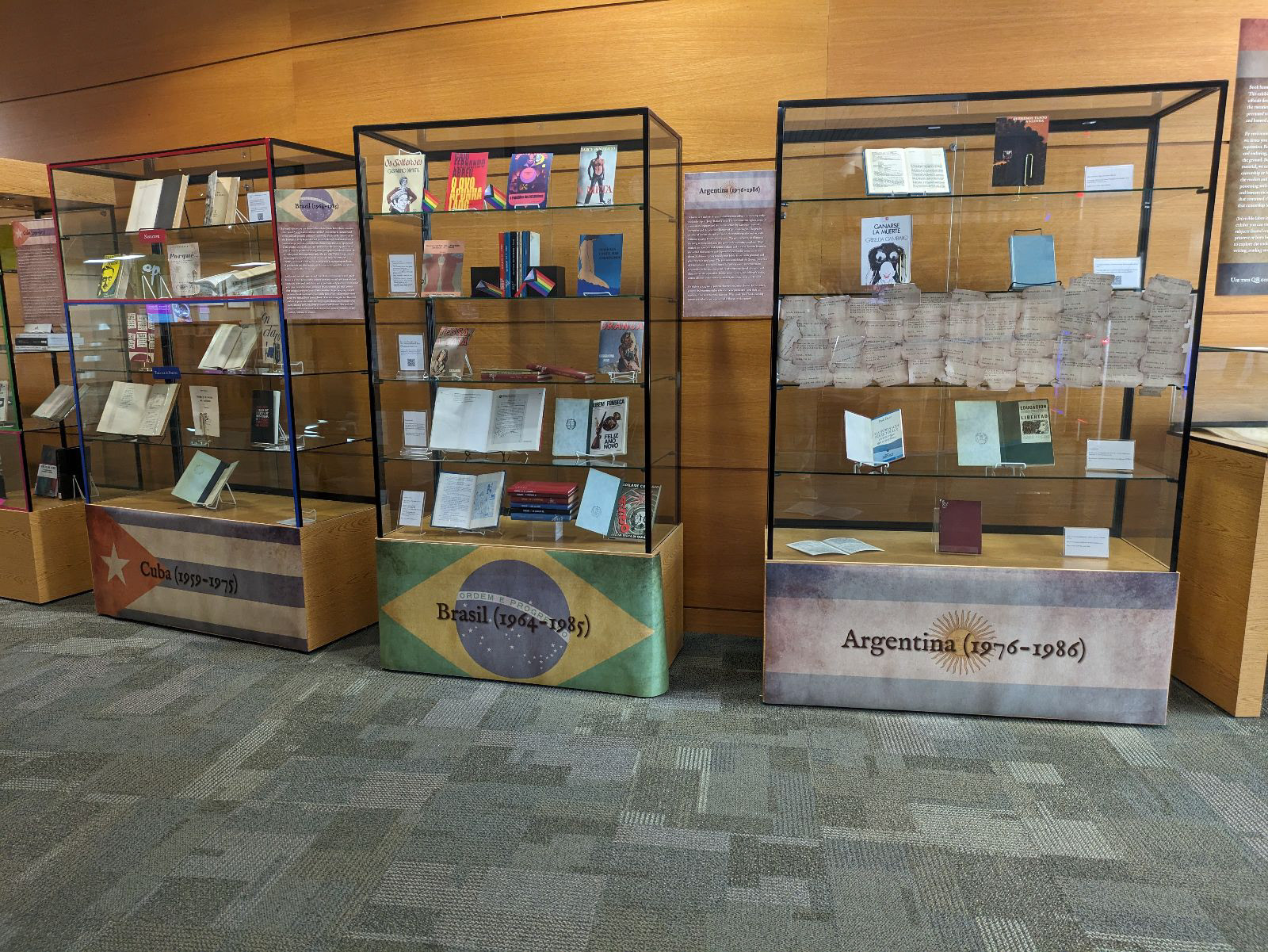 I collaborated with a subject matter expert to create the promotional materials, signage, and the displays for an exhibit focused on Banned Books in Latin America.