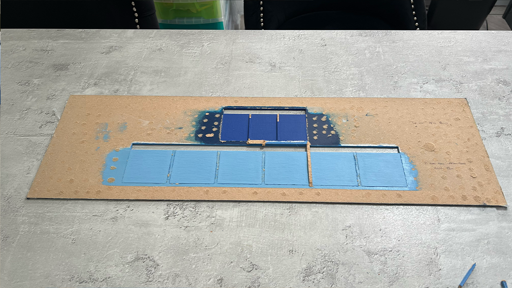 Numbers face, including the original colour of the target section.