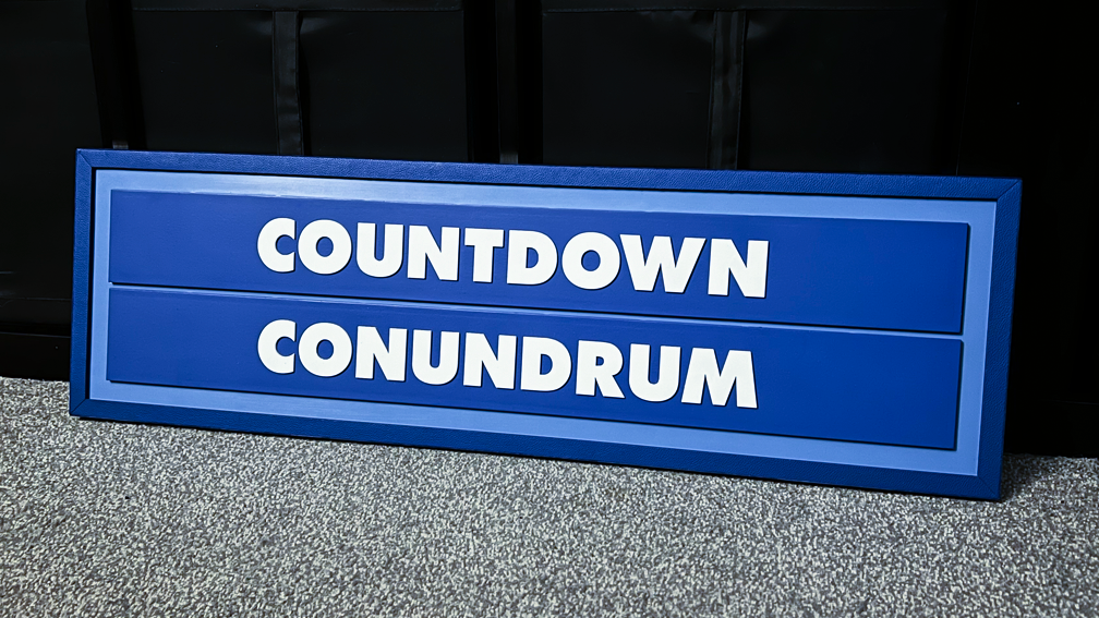 Board with new conundrum covers in place.