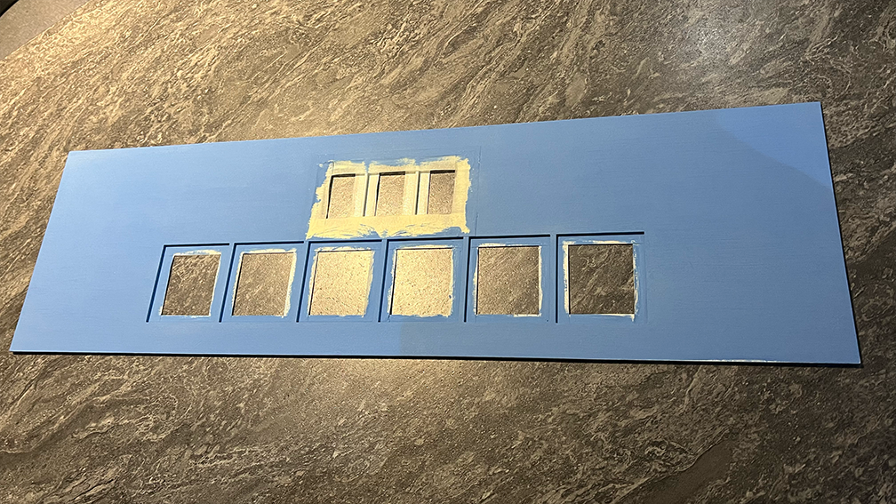 Painted numbers grid.