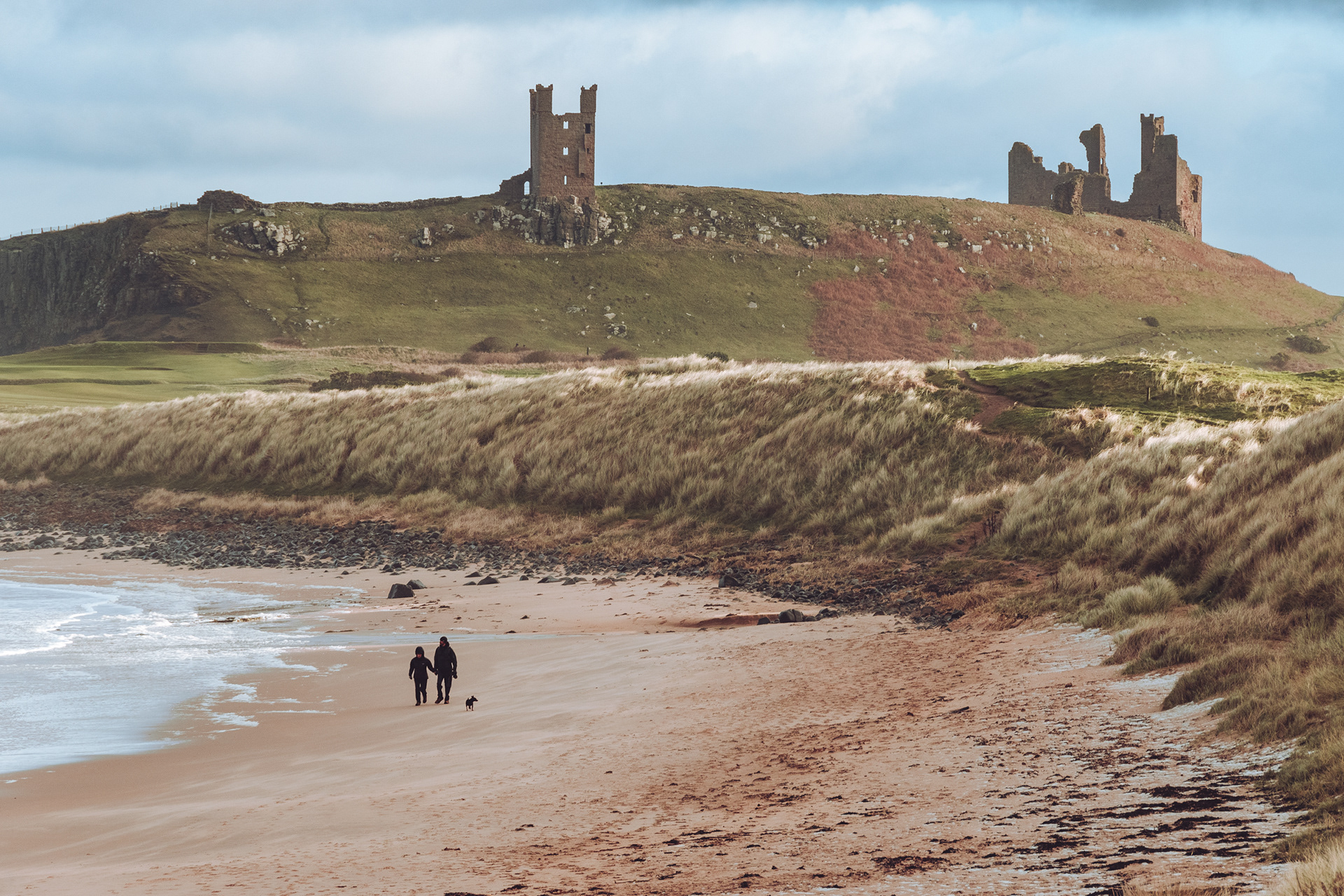 Walkers at Embleton Bay