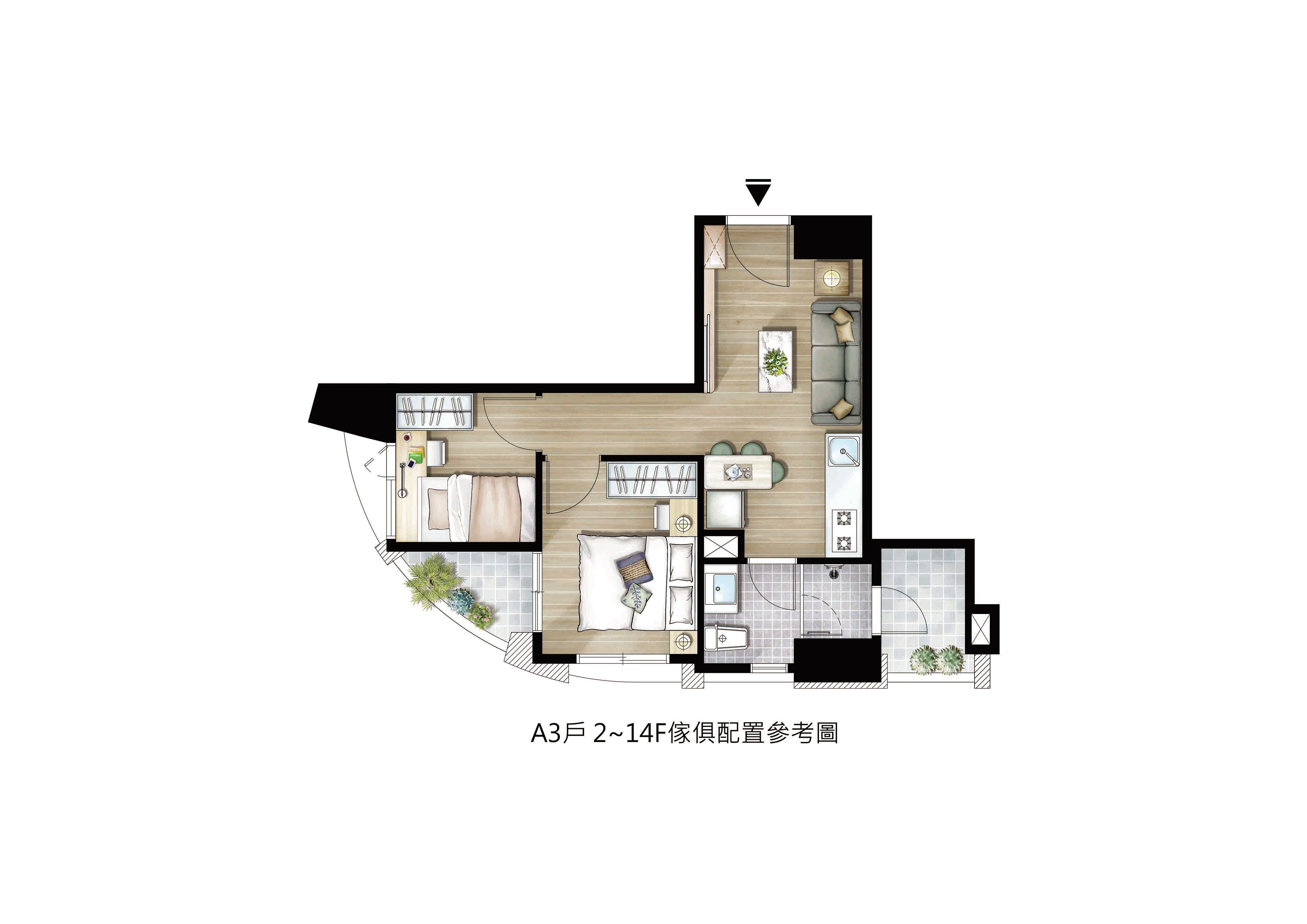 A3 2~14TH FLOOR PLAN