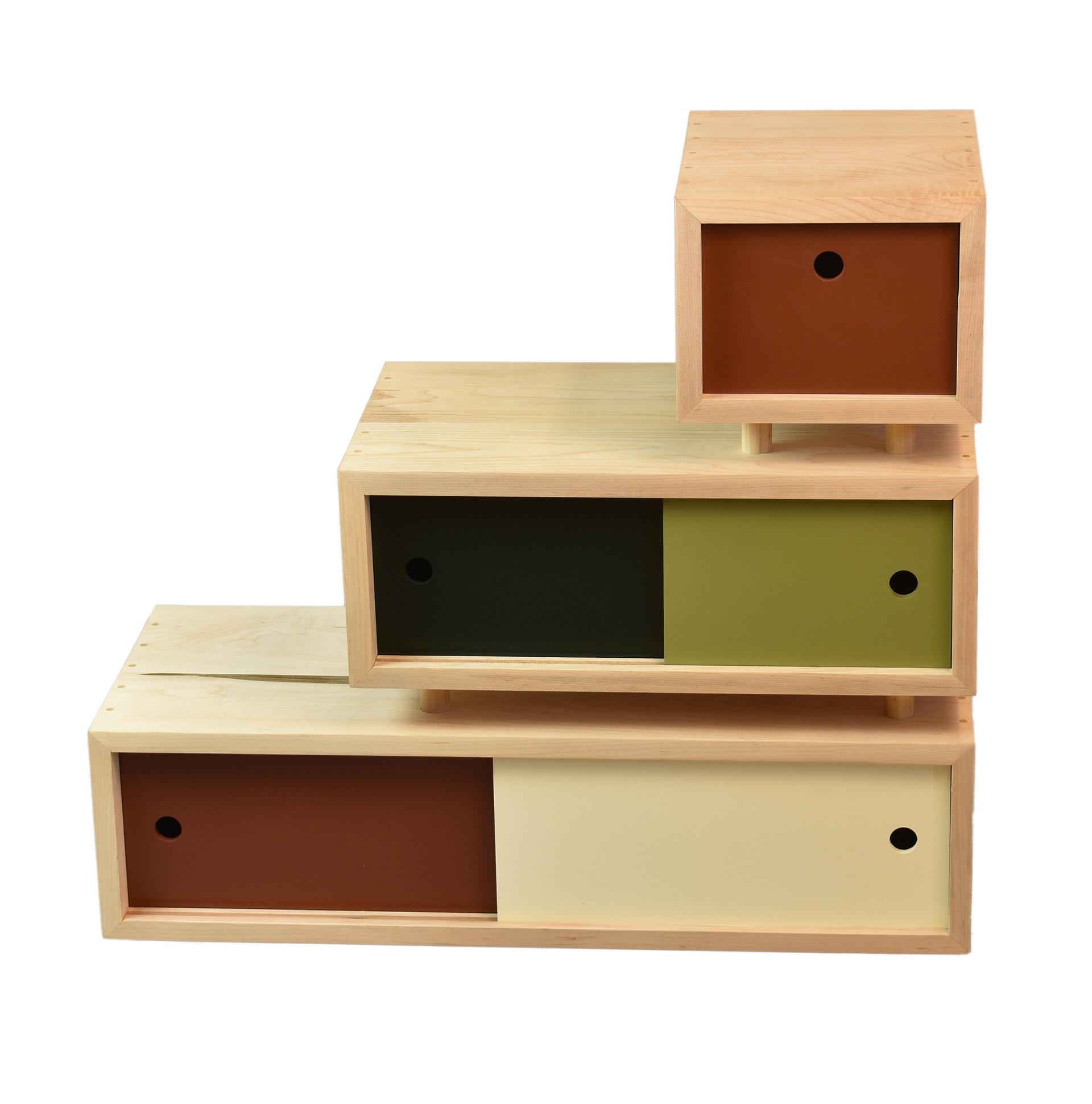 Three Tiered Maple Night Stand