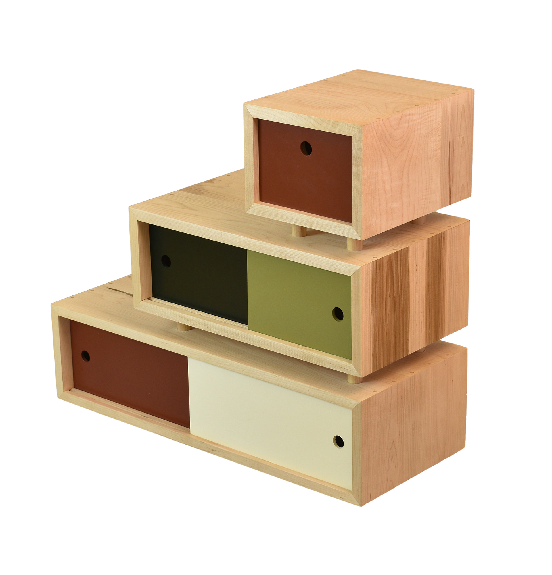 Three Tiered Maple Night Stand