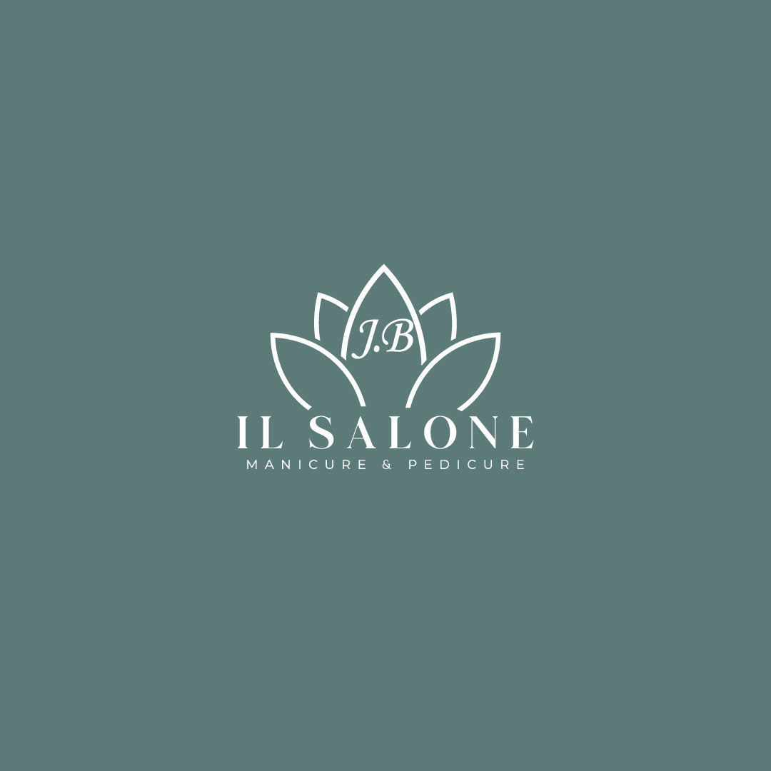 This elegant logo for "IL SALONE" Manicure & Pedicure was meticulously crafted to convey a sense of luxury, serenity, and natural beauty, aligning perfectly with the self-care and aesthetic focus of a high-end salon.