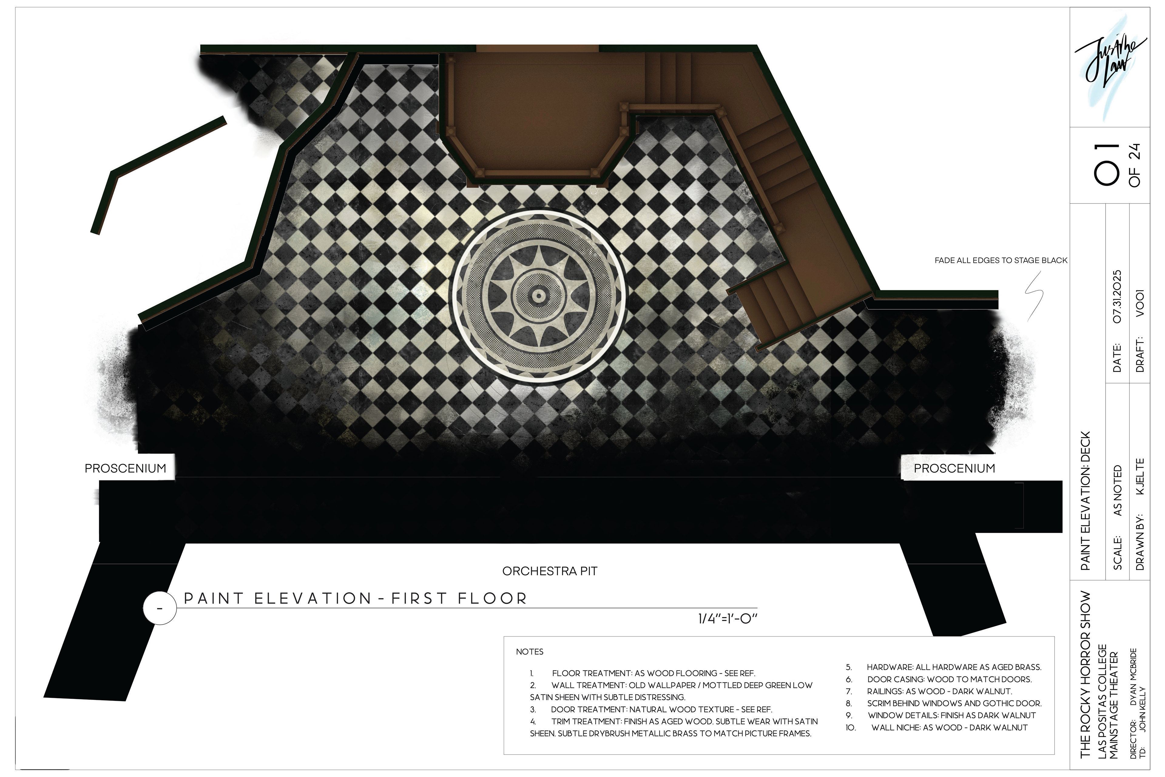 Paint Elevation by Justine Law - Drafting by Katherine Jelte