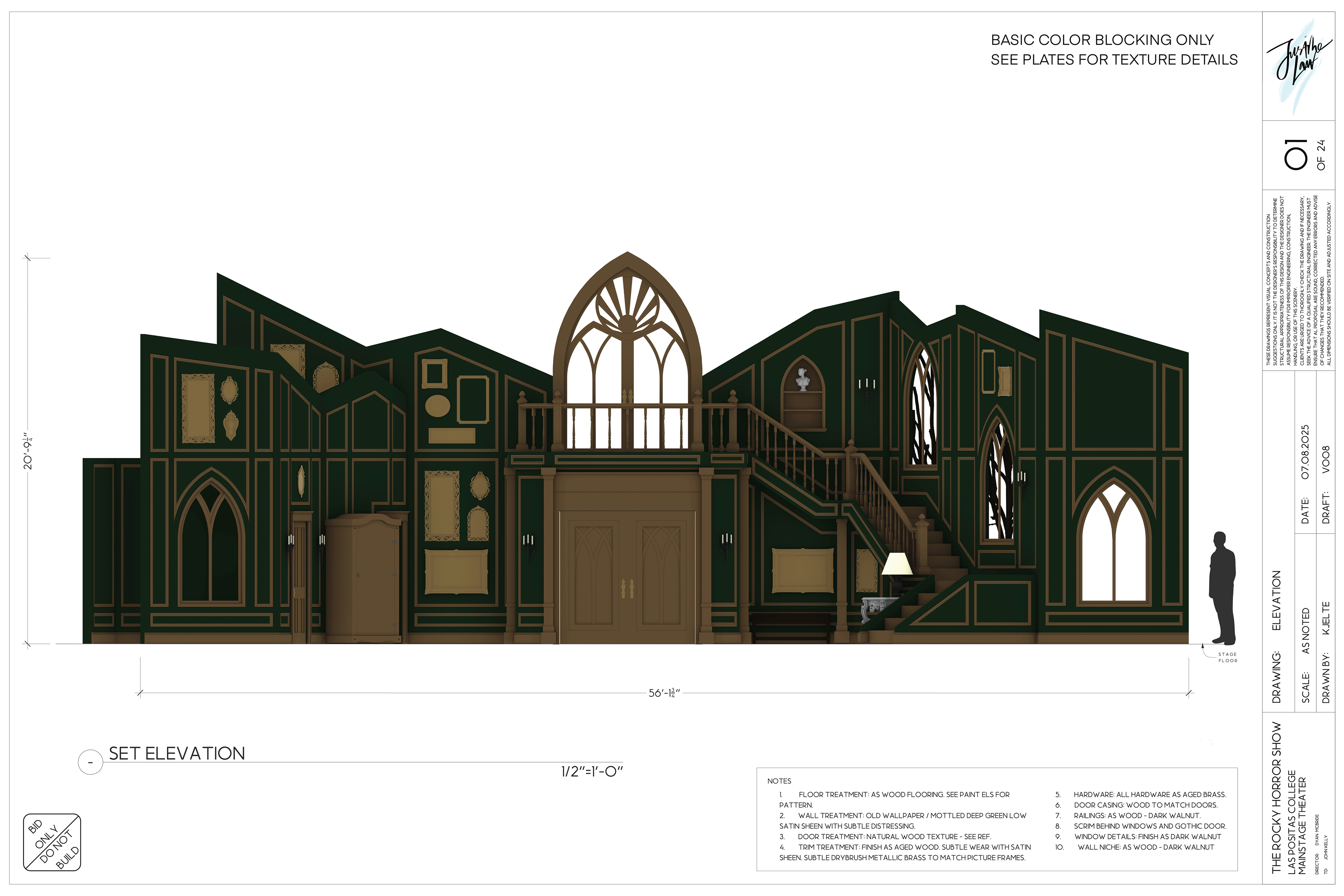 Paint Elevation by Justine Law - Drafting by Katherine Jelte