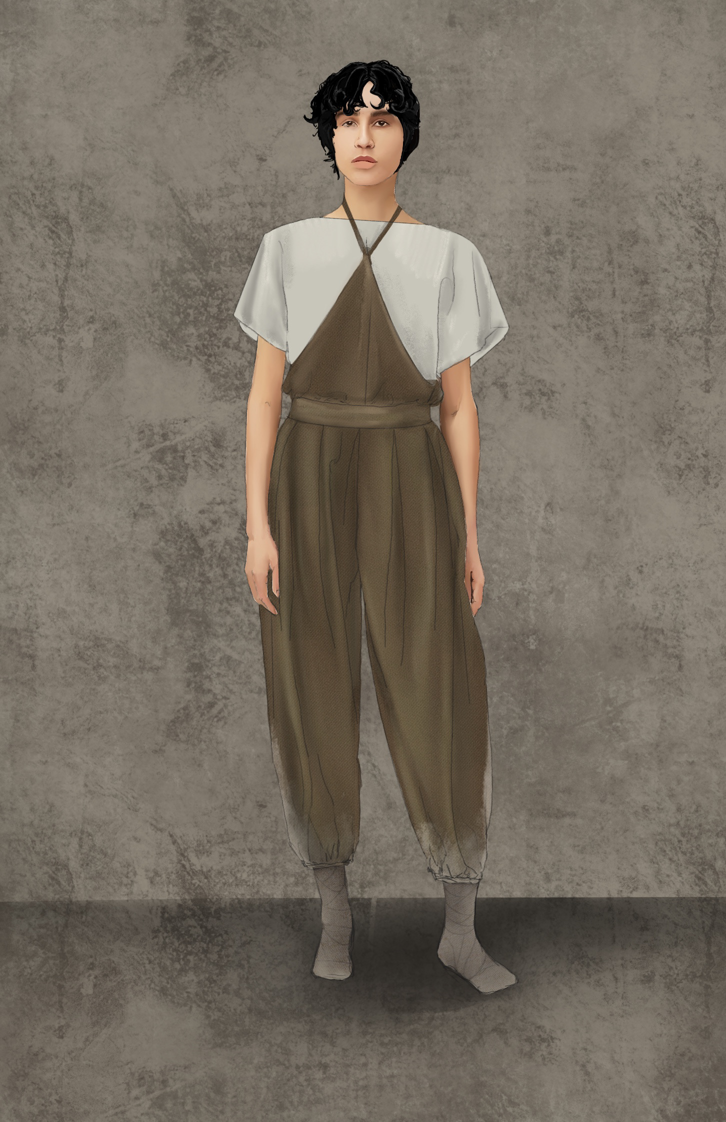 Costume Illustration - A YOUNG SERVANT