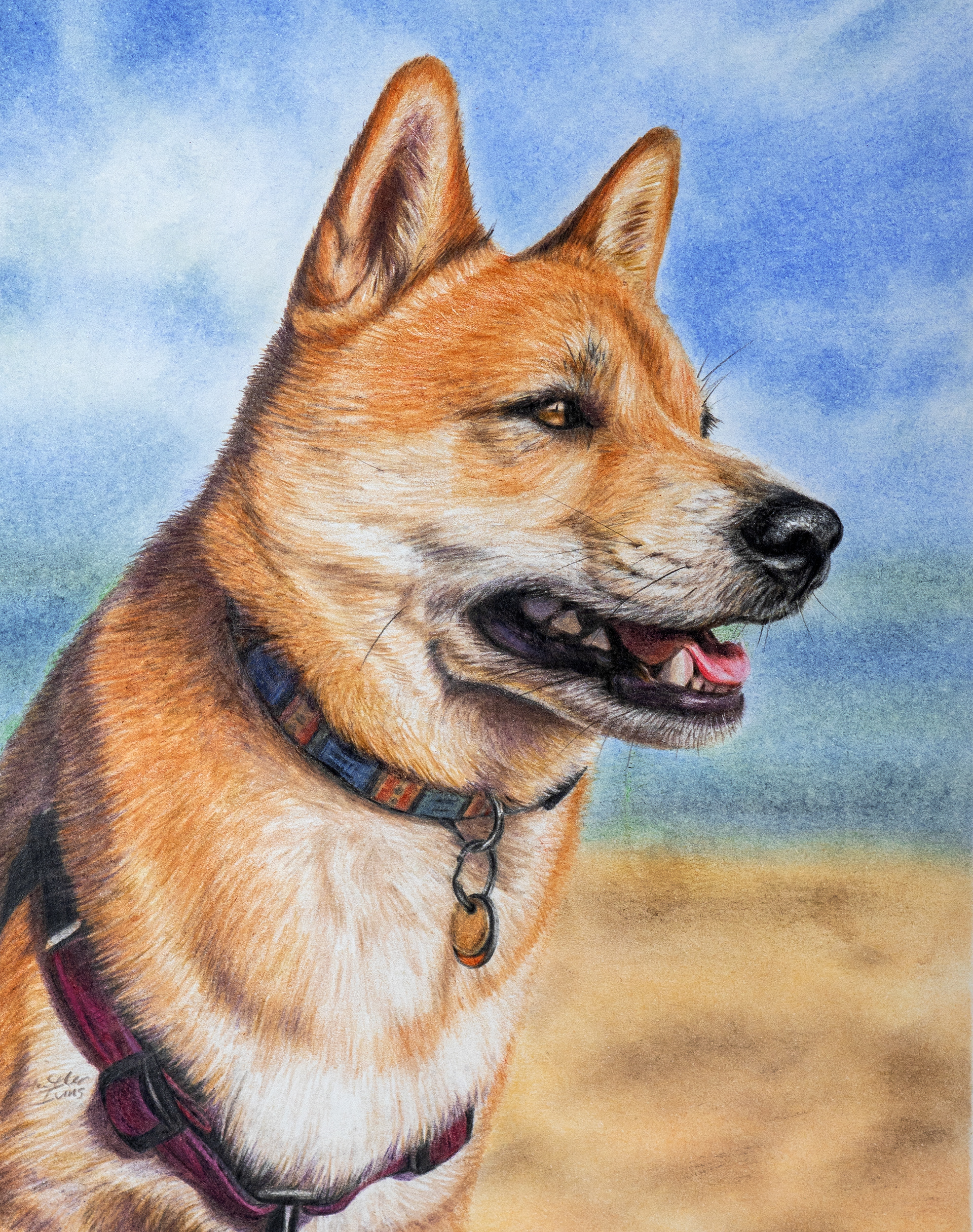 Diane of Brooklyn, Colored Pencil, 8"x10", SOLD