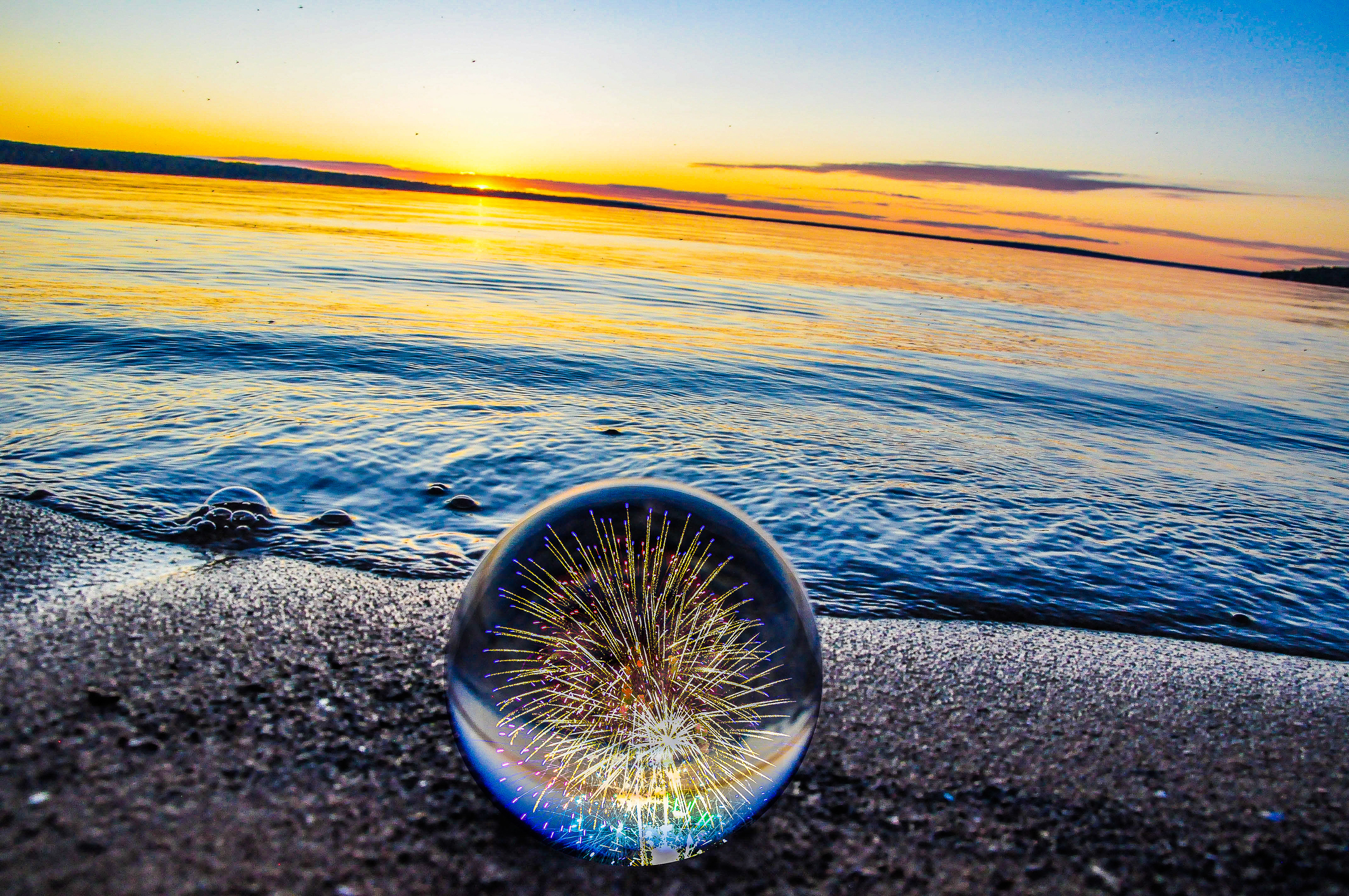 Photoshopped fireworks into my crystal ball