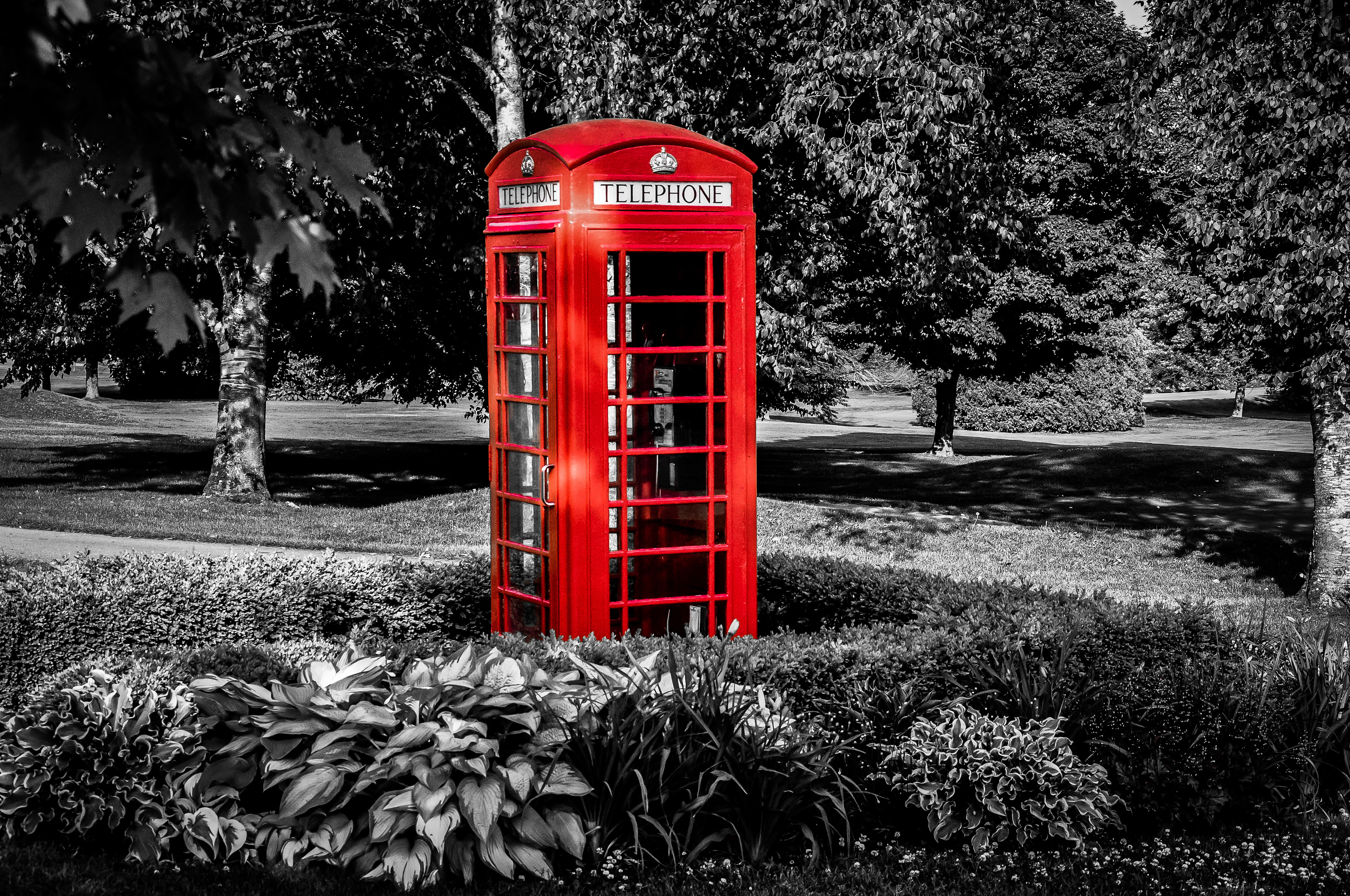 Telephone booth outside the Grand Hotel; Mackinac Island, MI. July 2018