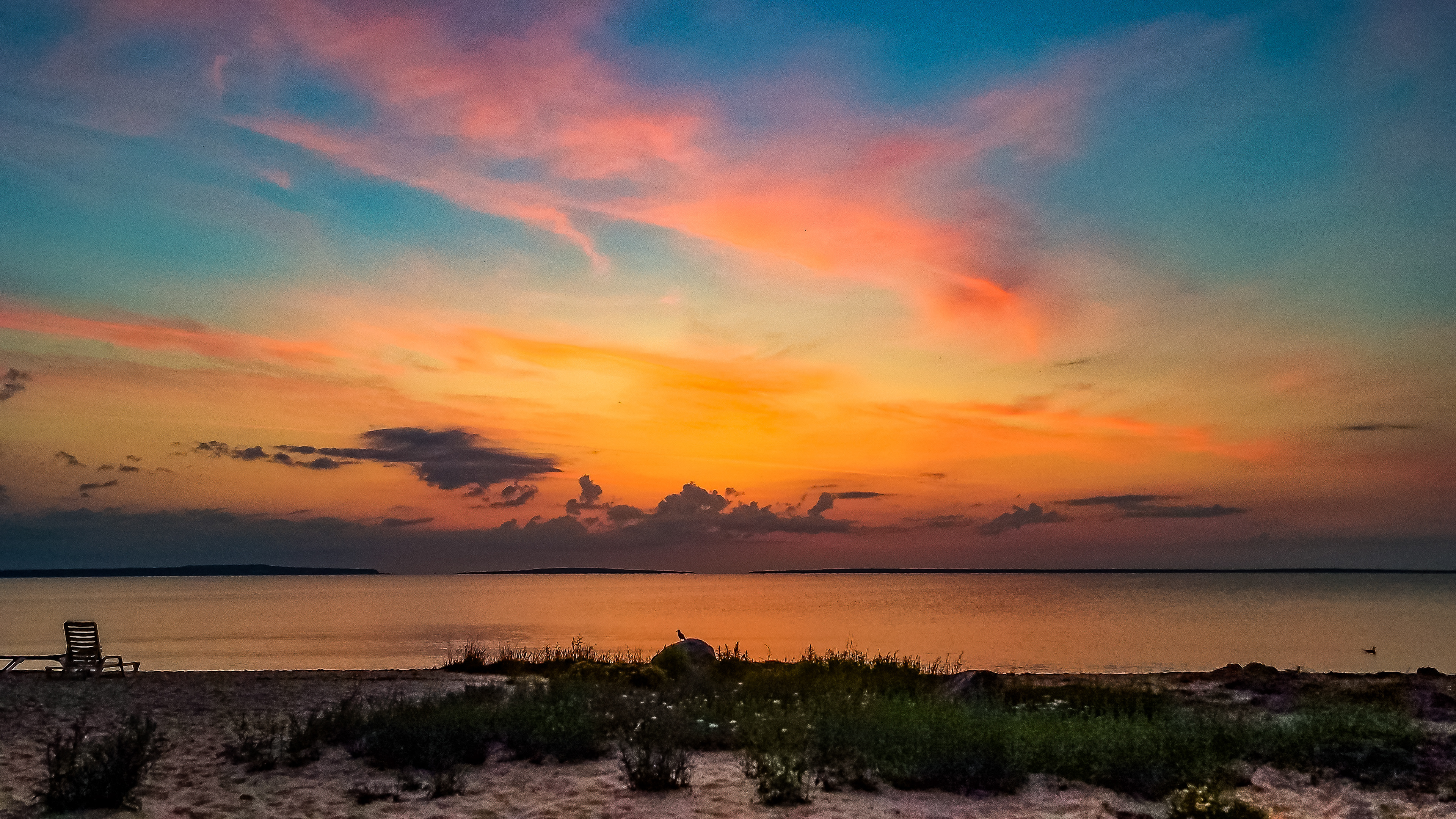 Sunrise on Lake Huron; Mackinaw City, MI. August 2019