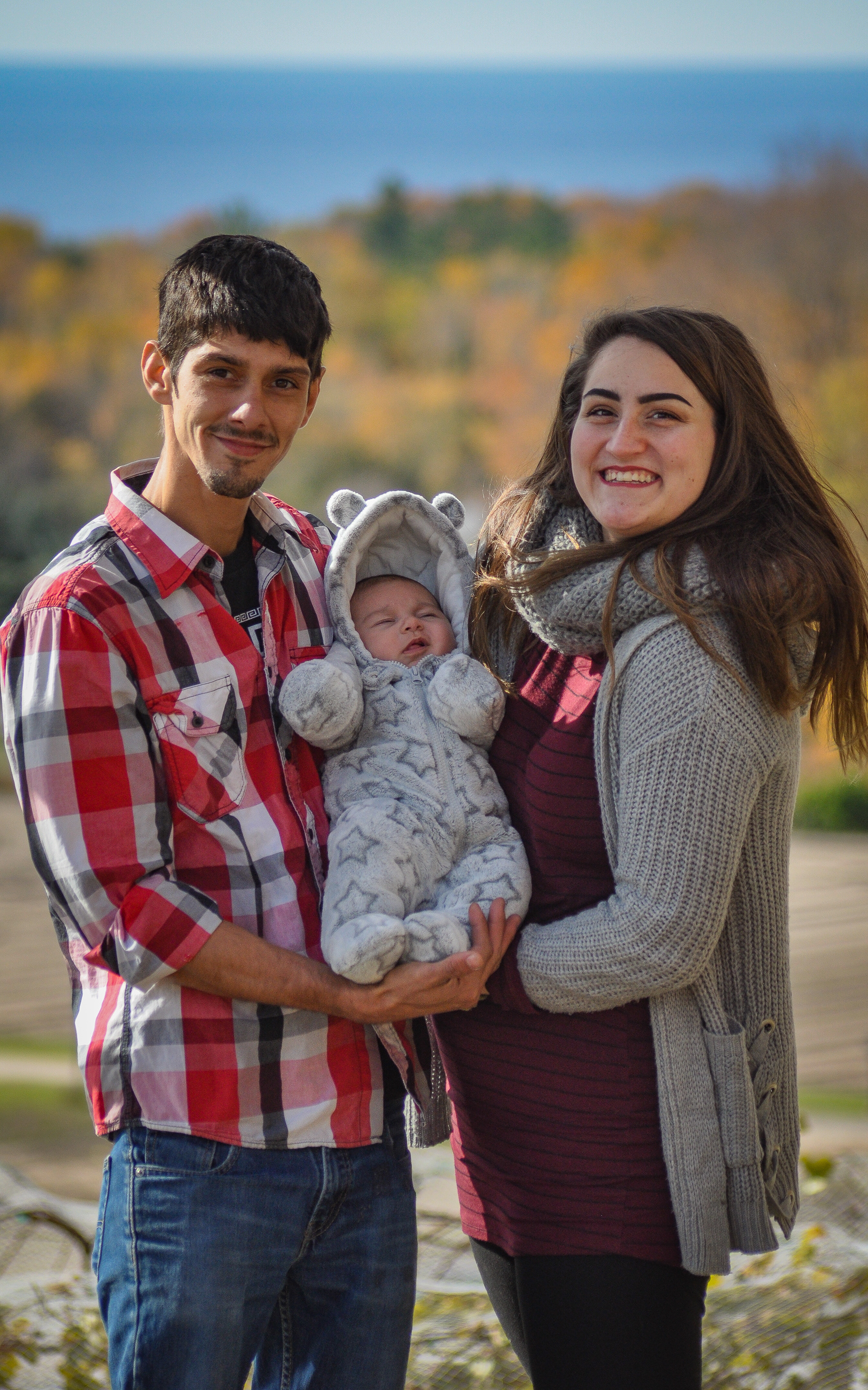 Alyssa, Bret, and Baby Violet; Fall 2019