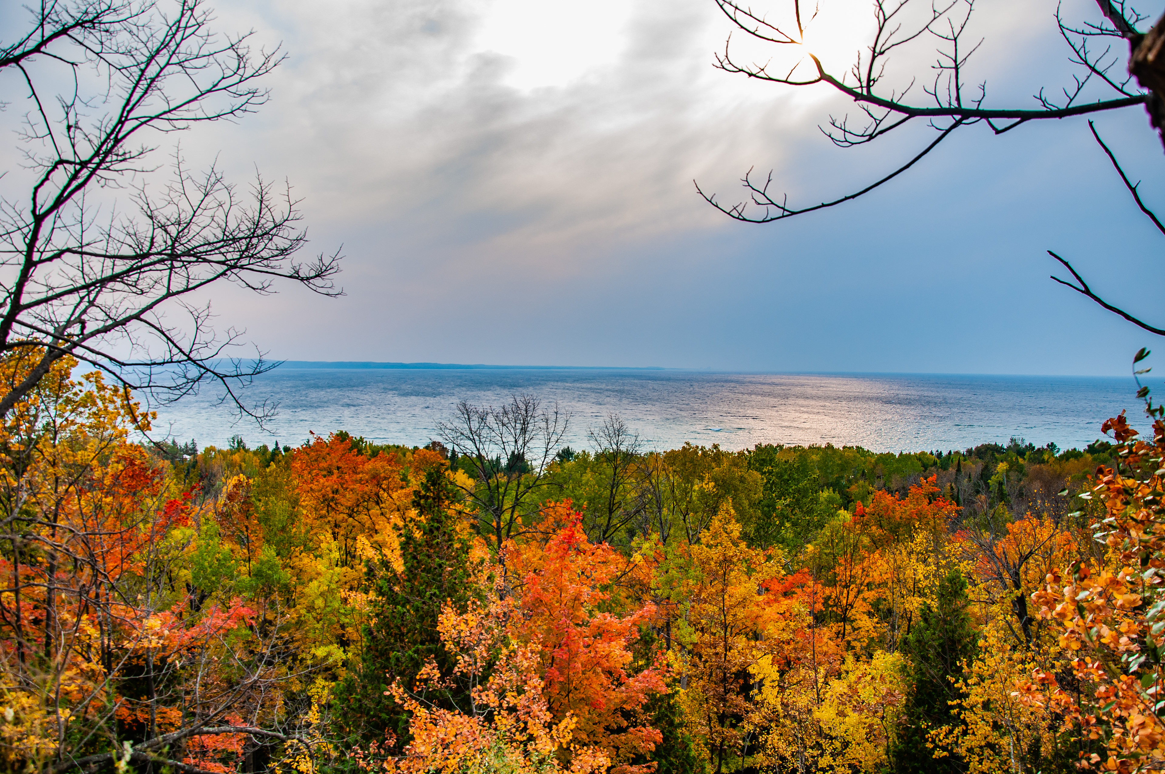 Lookout to Lake Michigan, Harbor Springs, MI; October 2020